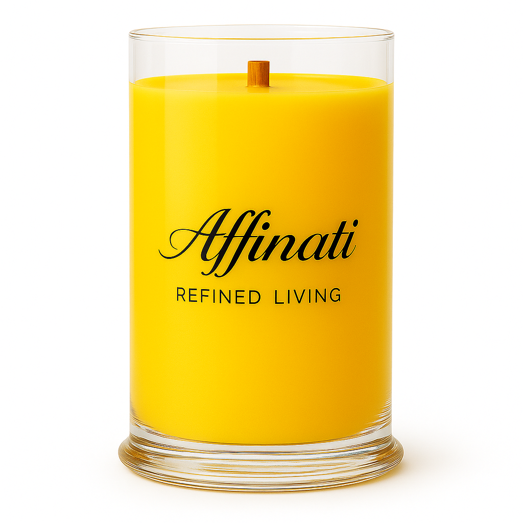 Lemon Creme Wooden Wick Candle – Luxury 21 oz Soy Blend | Affinati