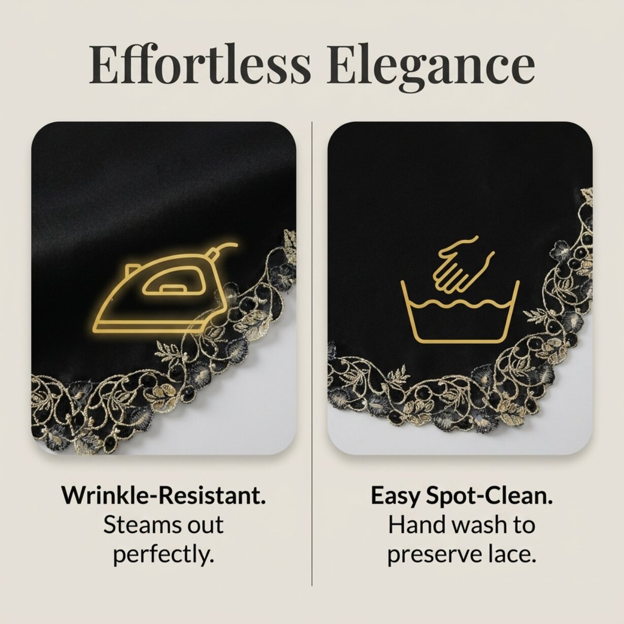 Black Gold Mantel Scarf – Vintage Fireplace Decor, Rustic Table Linen 18x90 Inch