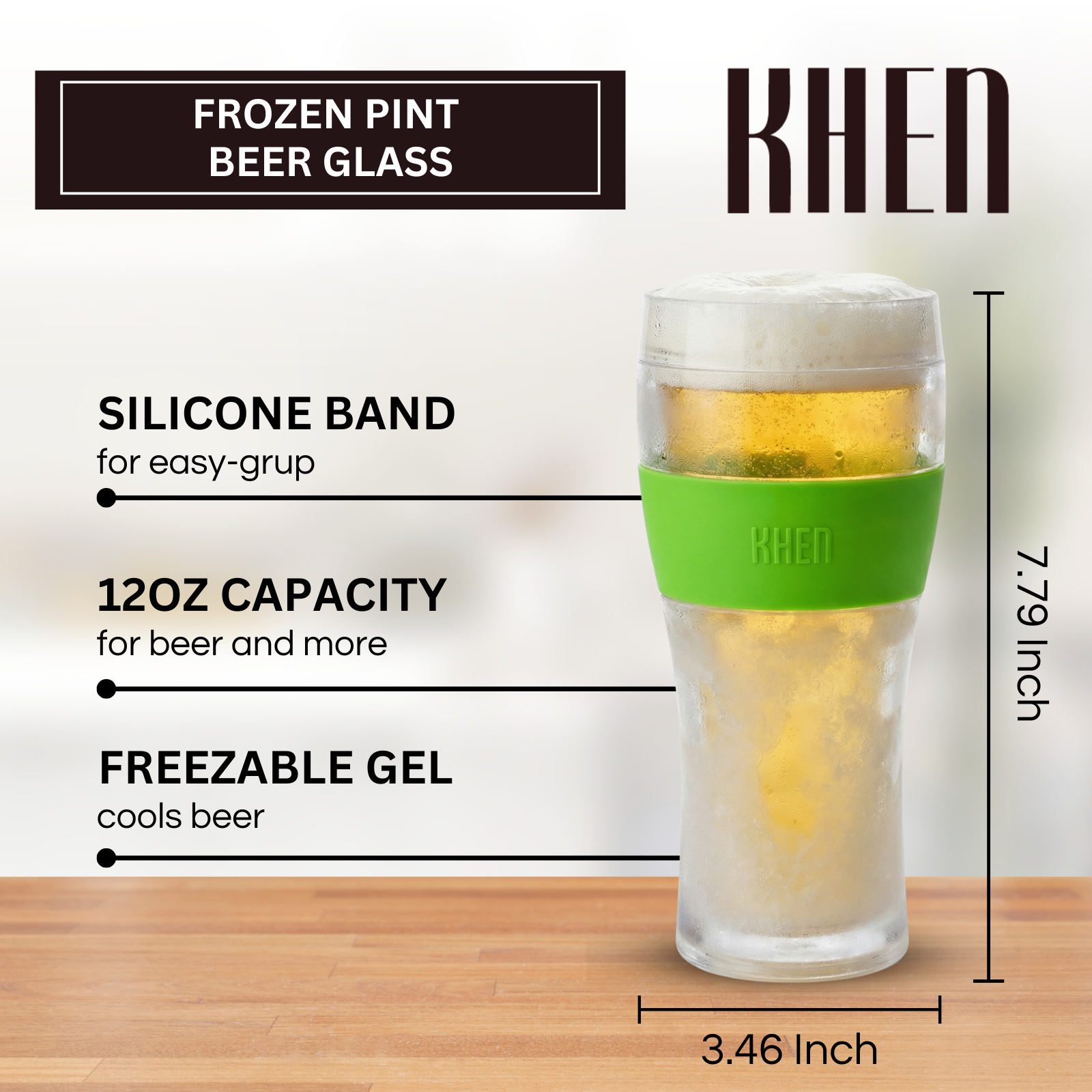 Barcelona Acrylic Insulated Beer Mug, Single