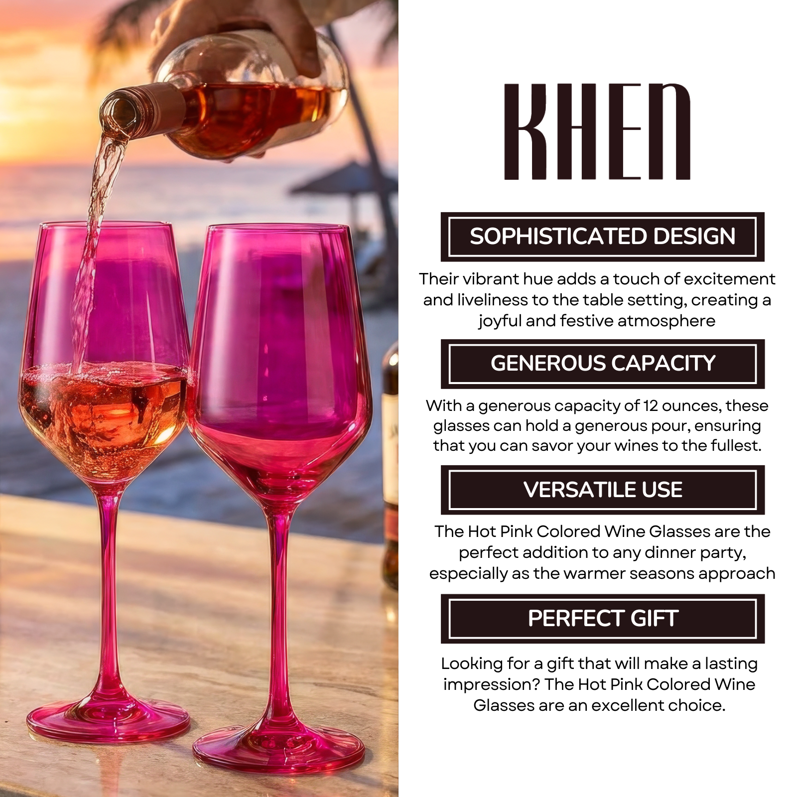 Chica Stemmed Wine Glassware, Set of 2