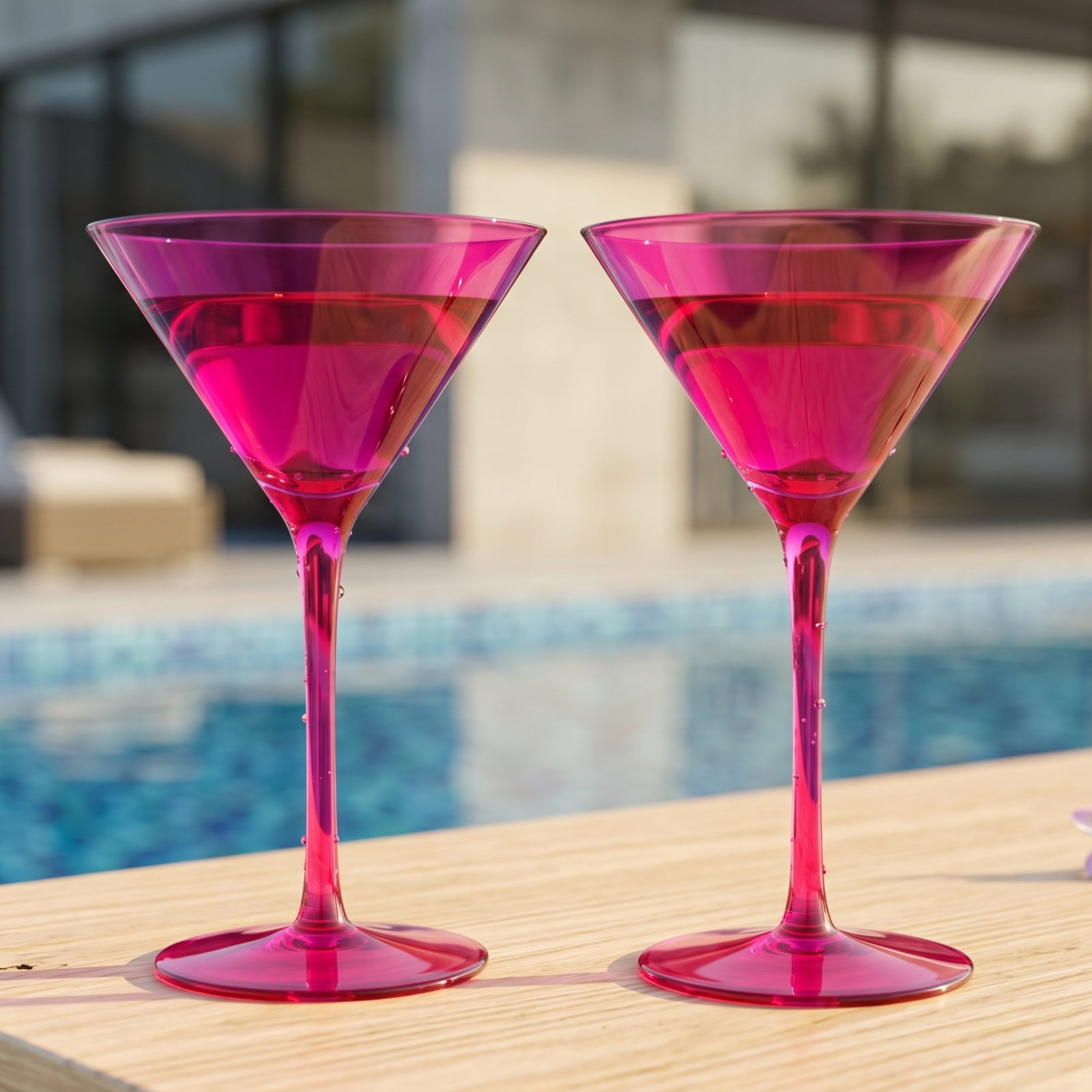 Chica Martini Cocktail Glassware, Set of 2