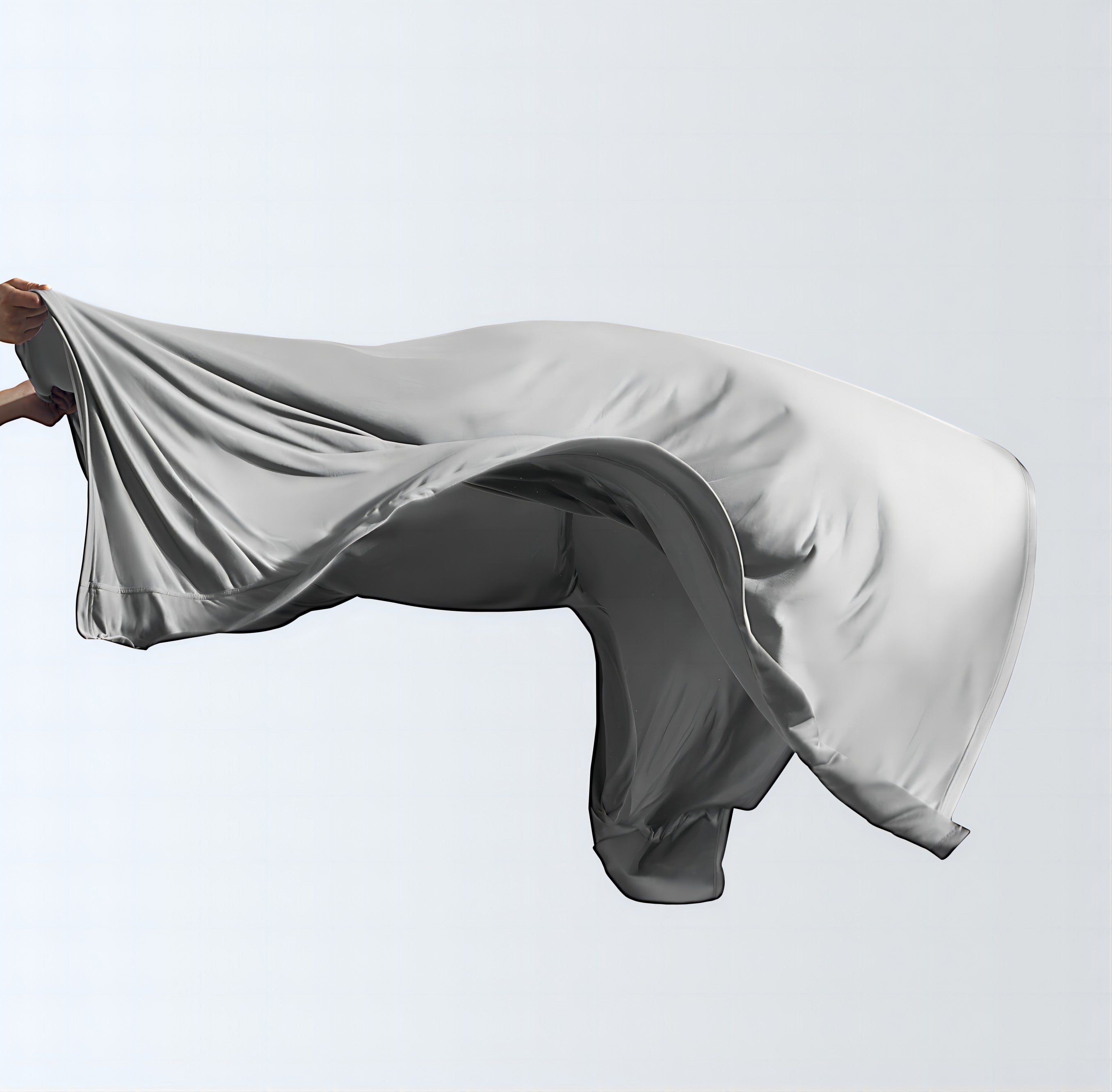 100% Microfiber Jersey Knit Sheet Set with Pillowcase-Gull Grey