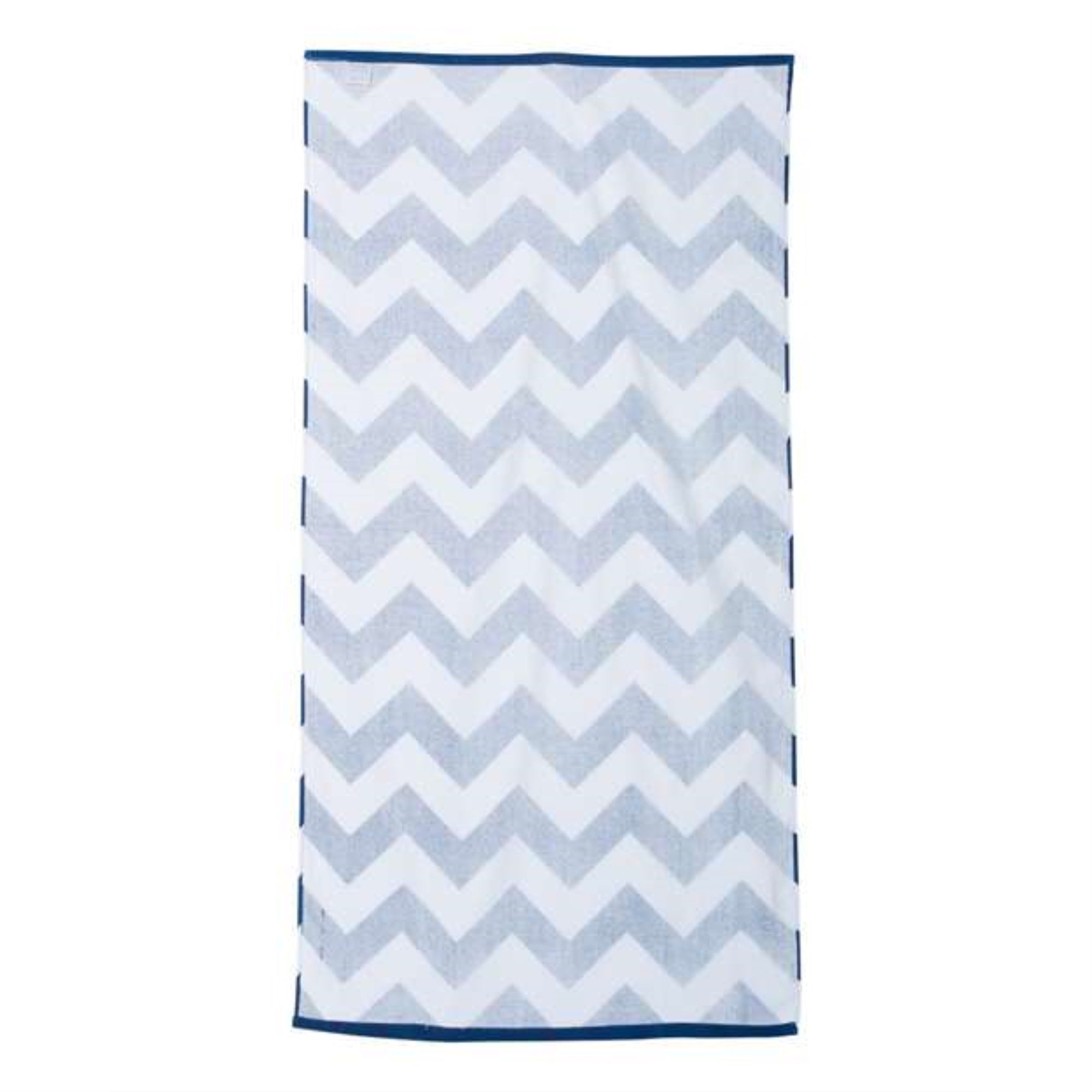 Carmel Towel Company Chevron Velour Beach Towel - Navy, One Size