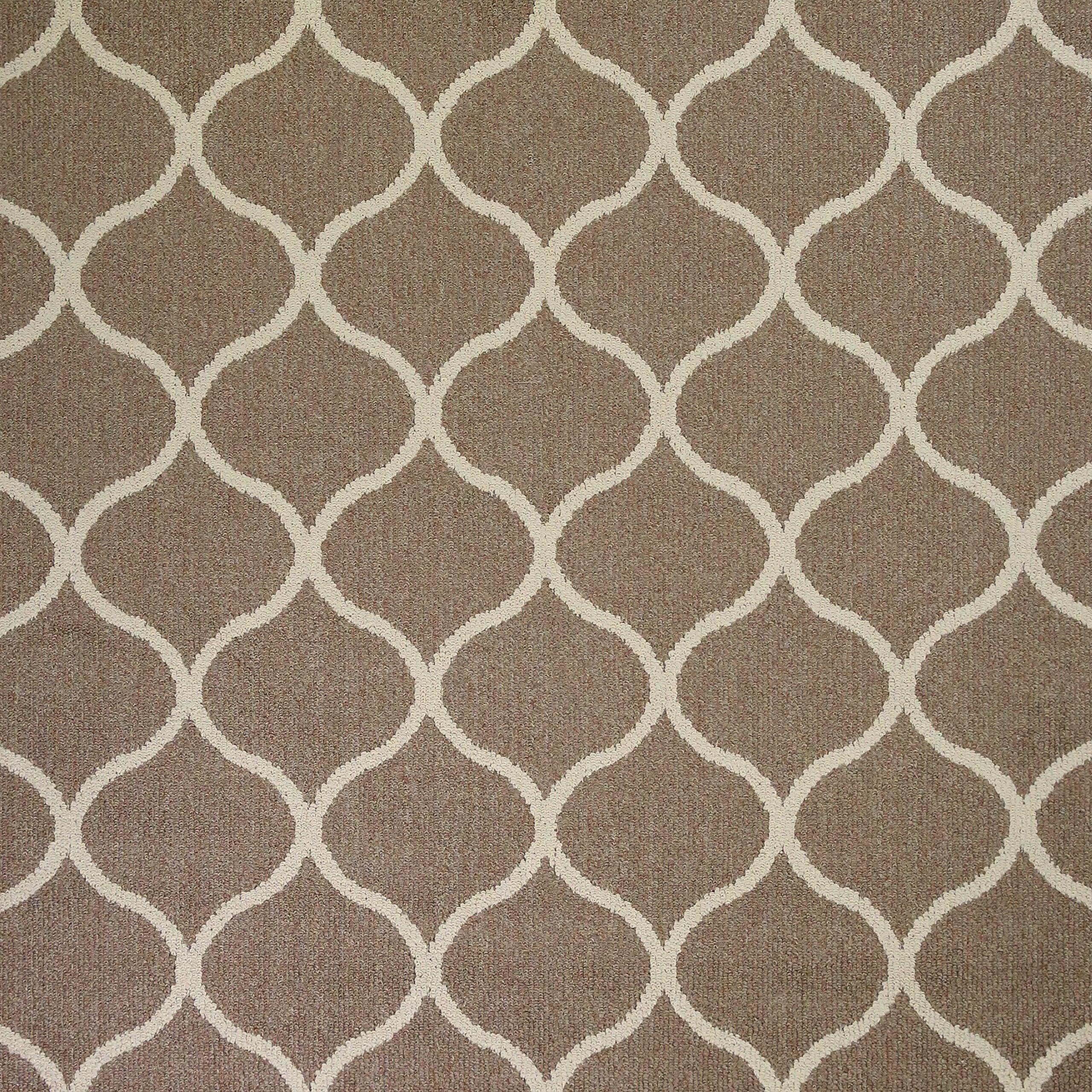 Maples Rugs Rebecca Contemporary Kitchen Rugs Non Skid Accent Area Carpet [Made in USA], 26 x 310, Grey/White