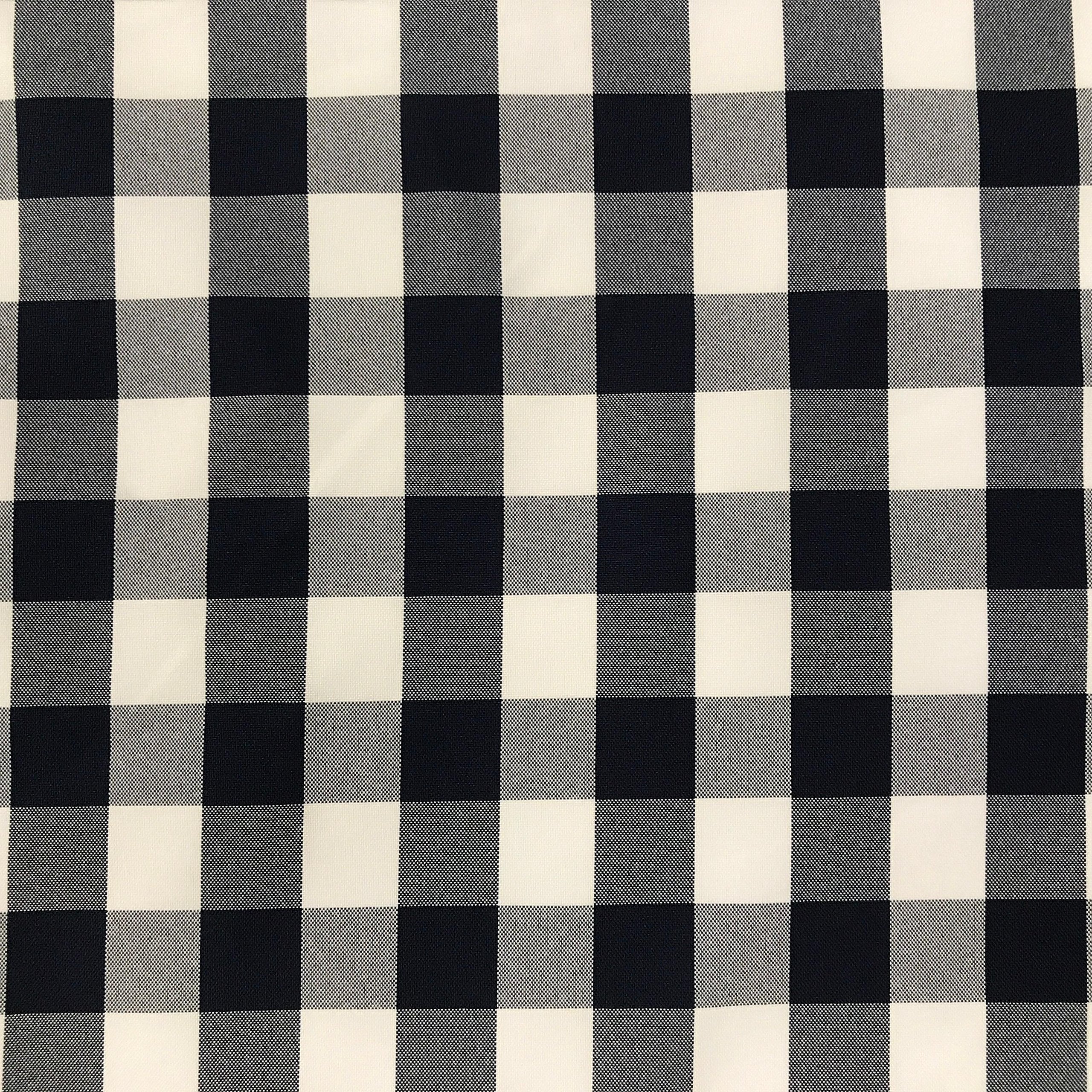 LA Linen Pack of 10 Gingham Checkered Napkins 18 by 18-Inch  White and Black