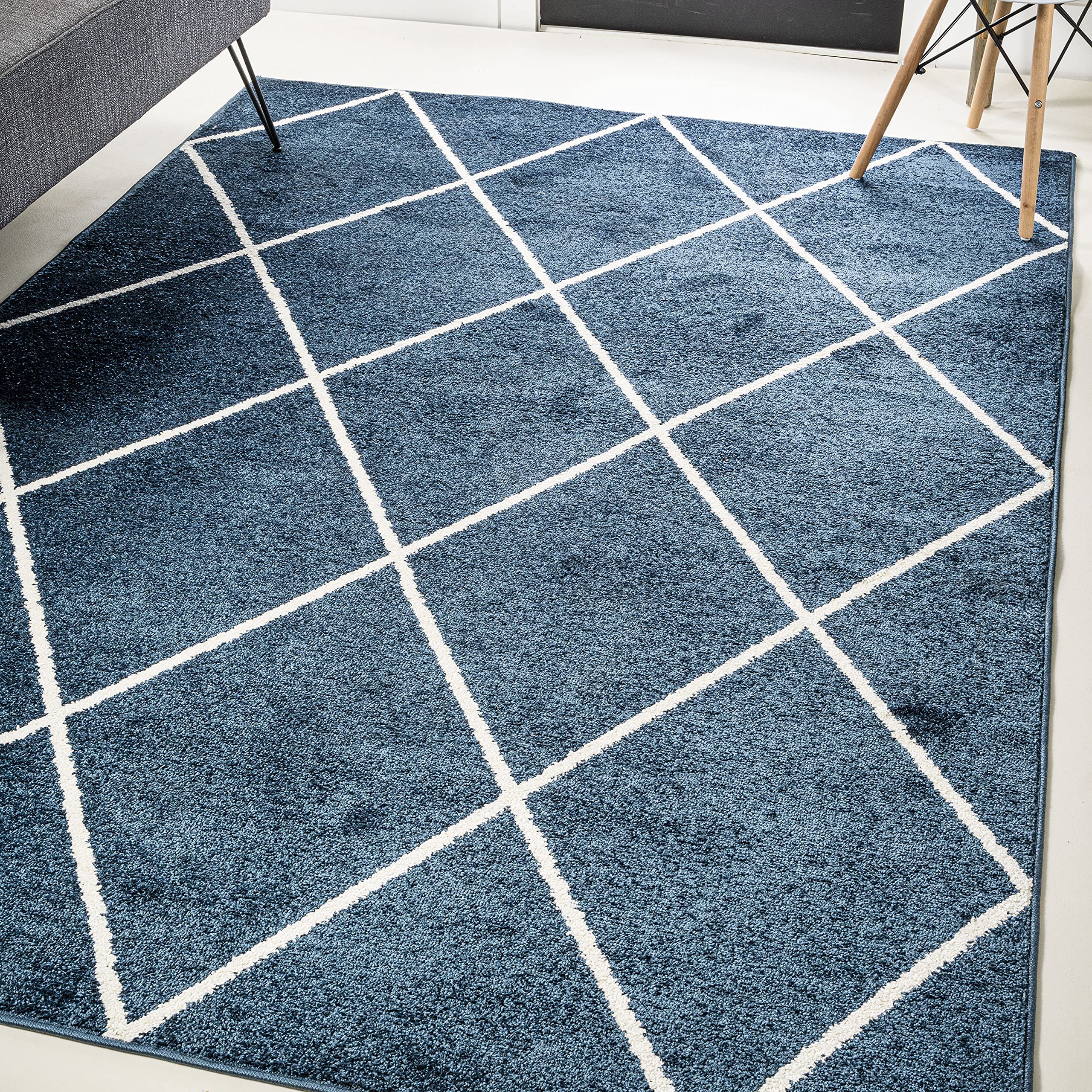 JONATHAN Y SEU102H-8 Cole Minimalist Diamond Trellis Indoor Area -Rug, Modern, Contemporary, Casual Easy -Cleaning,Bedroom,Kitch