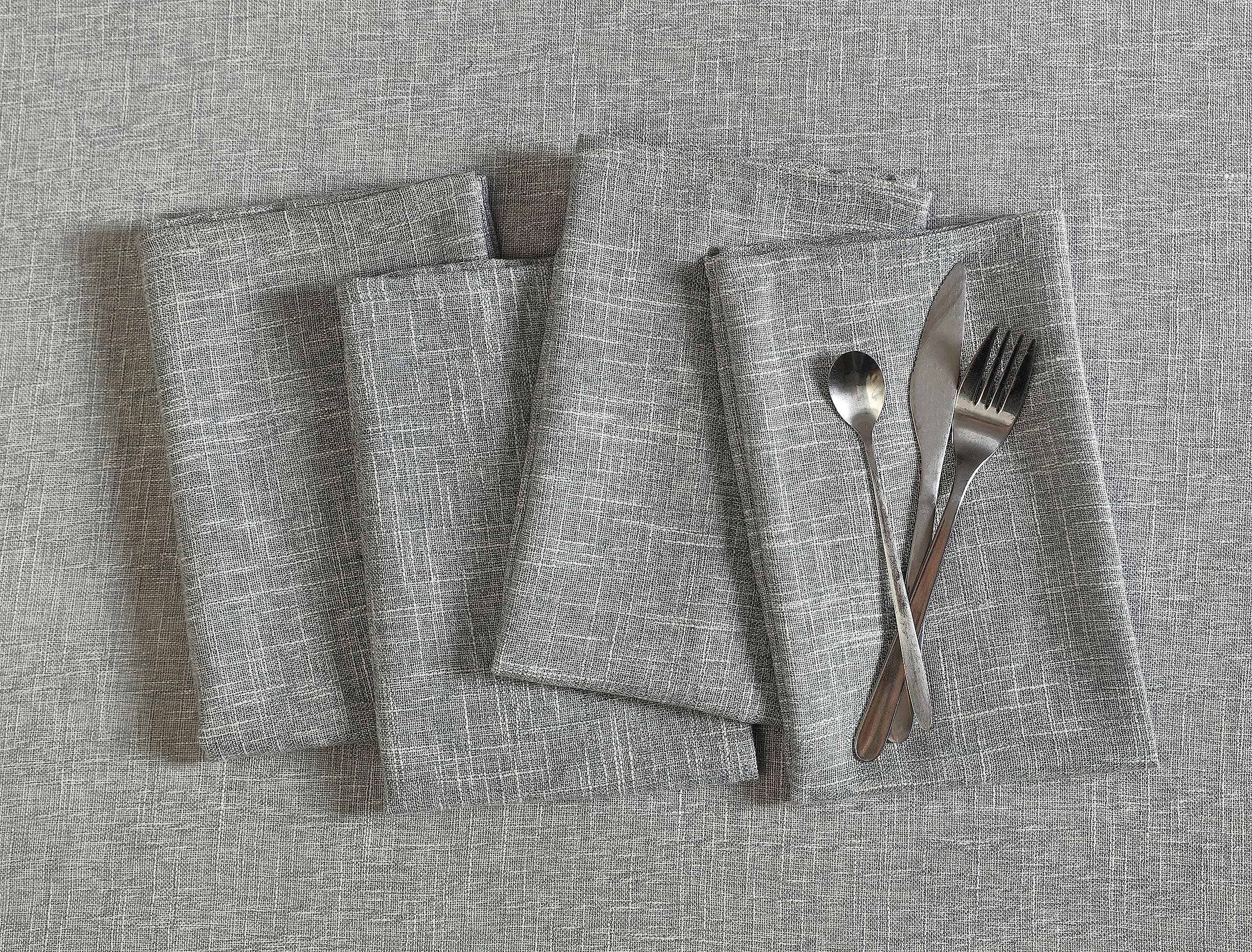 Laura Ashley Harper Luxuriously Smooth Fabric Napkins For Formal Or Casual Dining, Holiday, Banquet, Wedding Or Party, Set Of 6