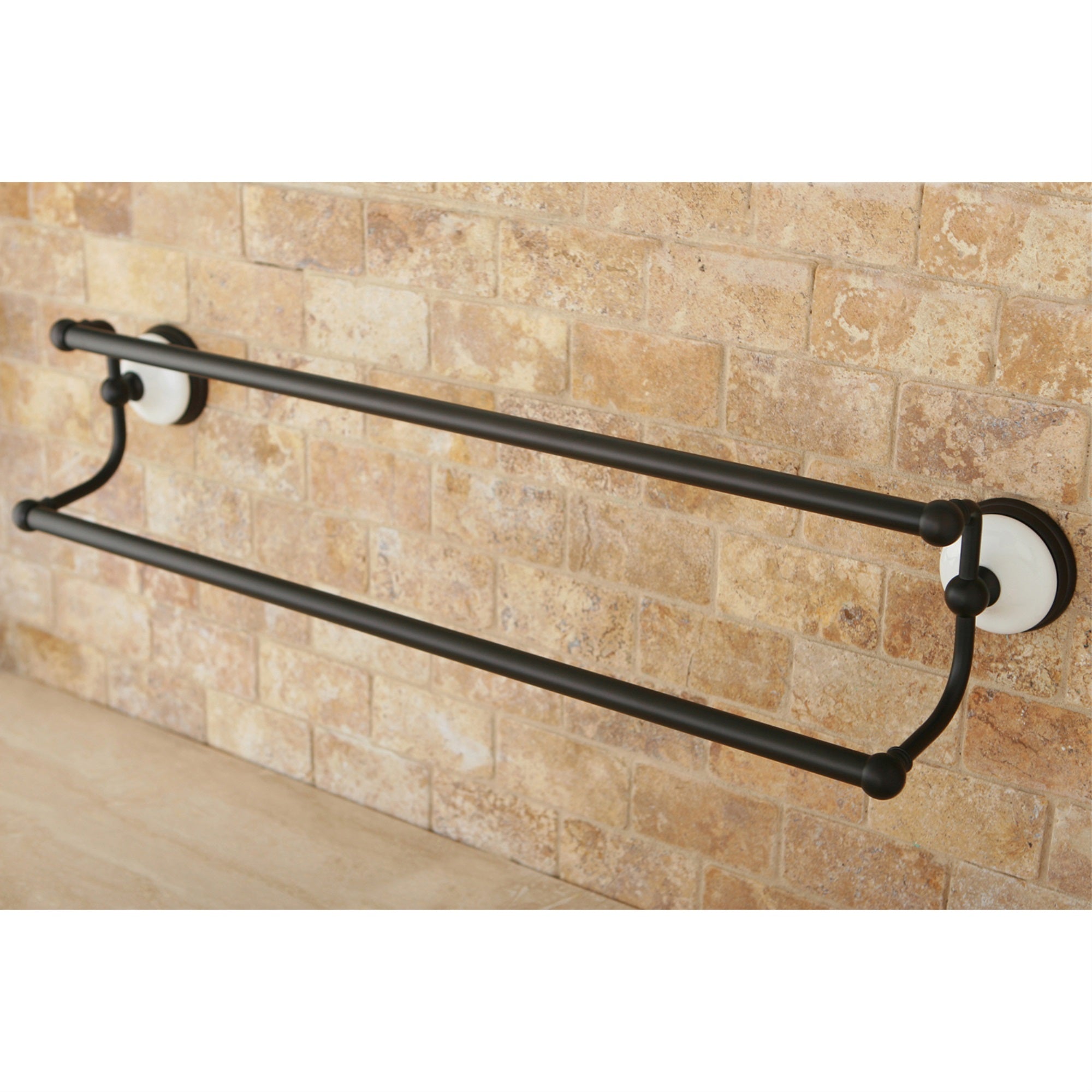 Kingston Brass BA1113ORB Victorian 24'' Dual Towel Bar  Oil Rubbed Bronze