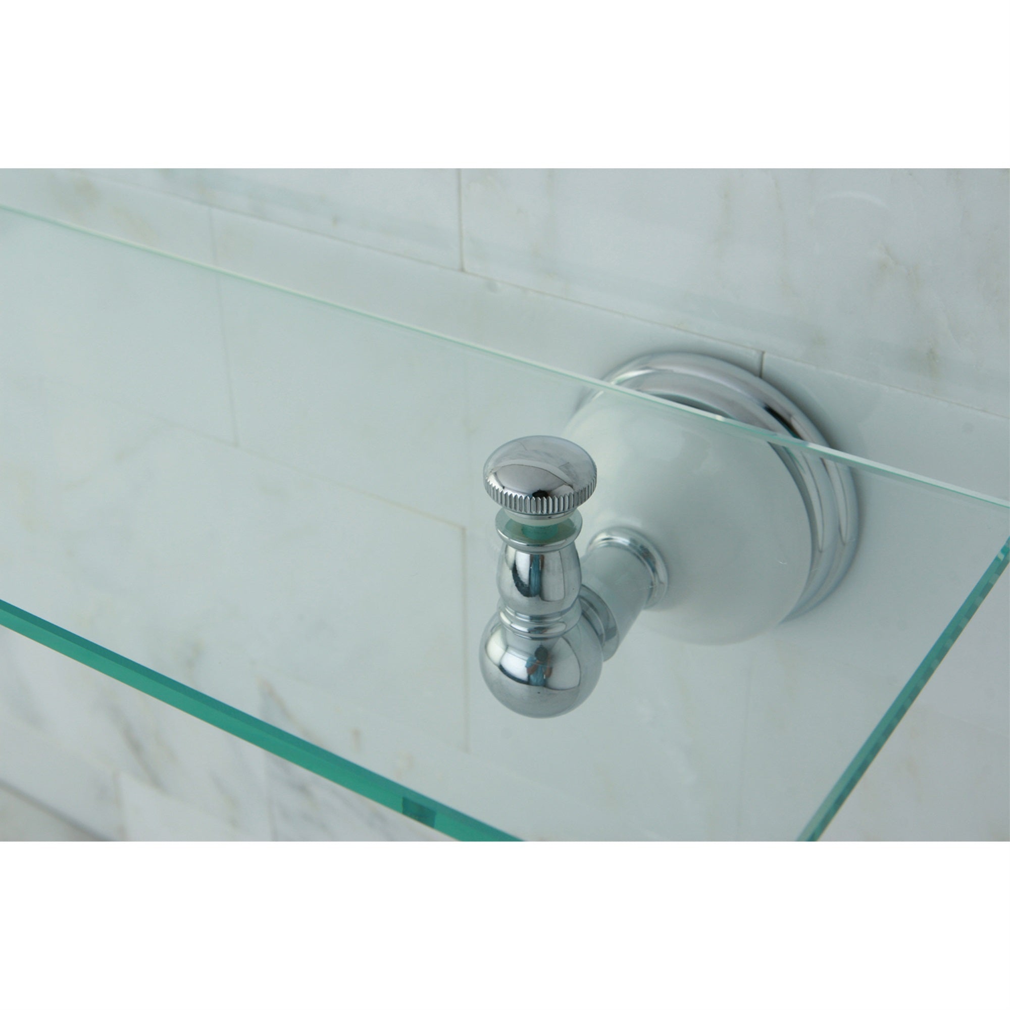 Kingston Brass BA1119C Victorian Cosmetic Glass Shelf  Polished Chrome