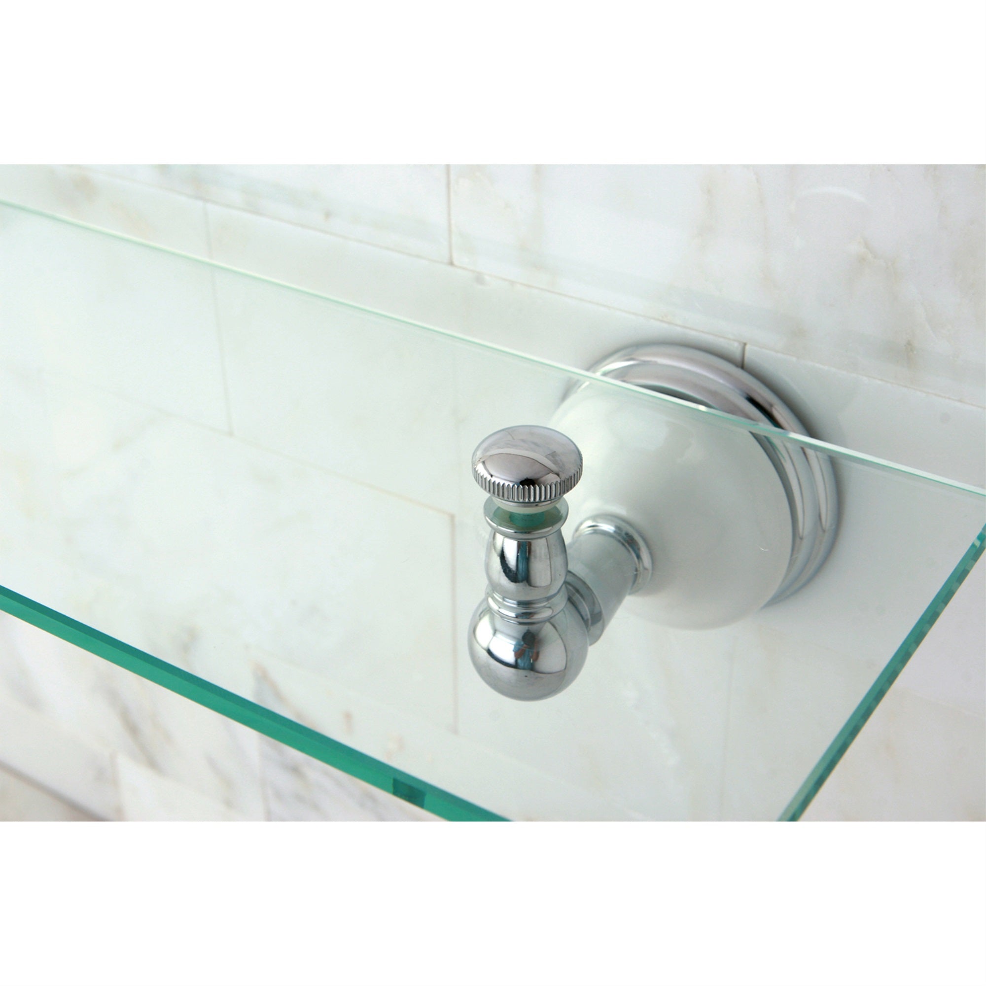 Kingston Brass BA1119C Victorian Cosmetic Glass Shelf  Polished Chrome