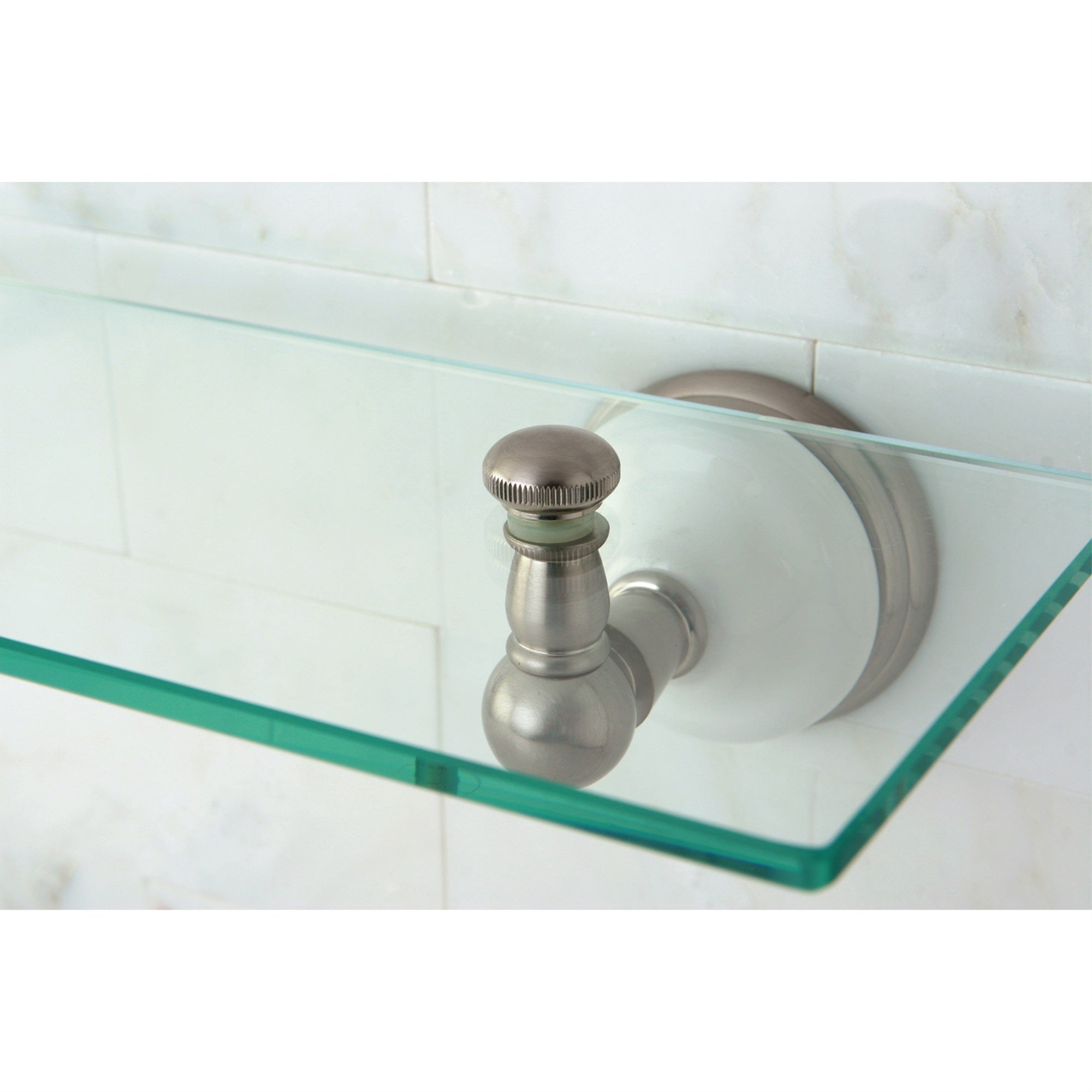 Kingston Brass BA1119SN Victorian Cosmetic Glass Shelf  Brushed Nickel