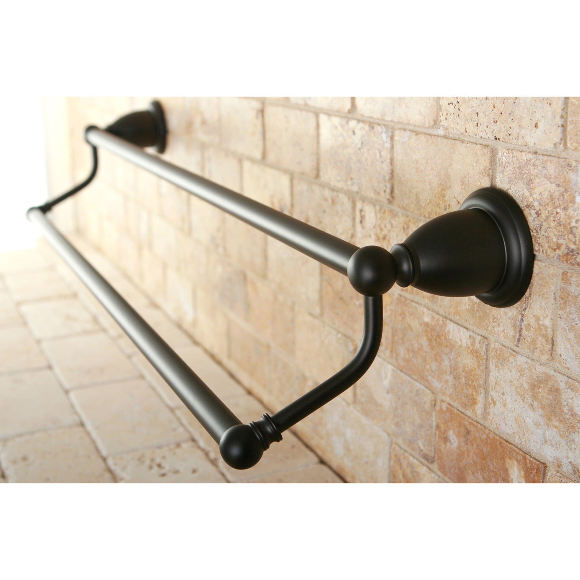 Kingston Brass BA1753ORB Heritage 24'' Dual Towel Bar  Oil Rubbed Bronze