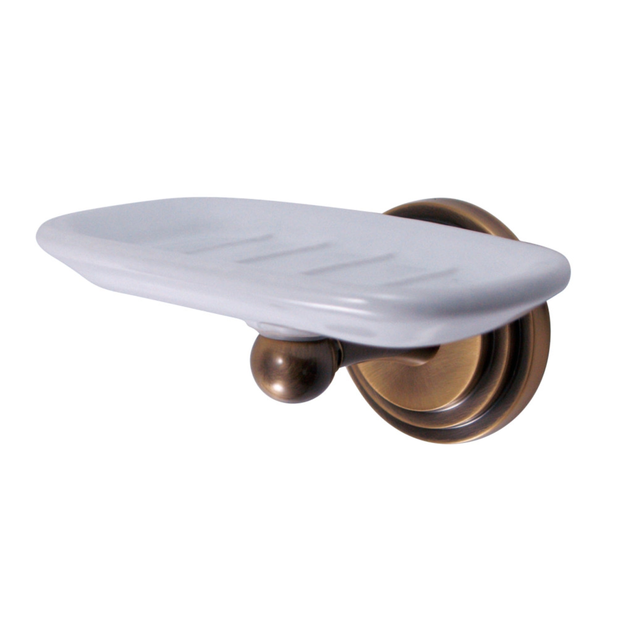 Kingston Brass Ba2715Ab Milano Wall-Mount Soap Dish, Antique Brass