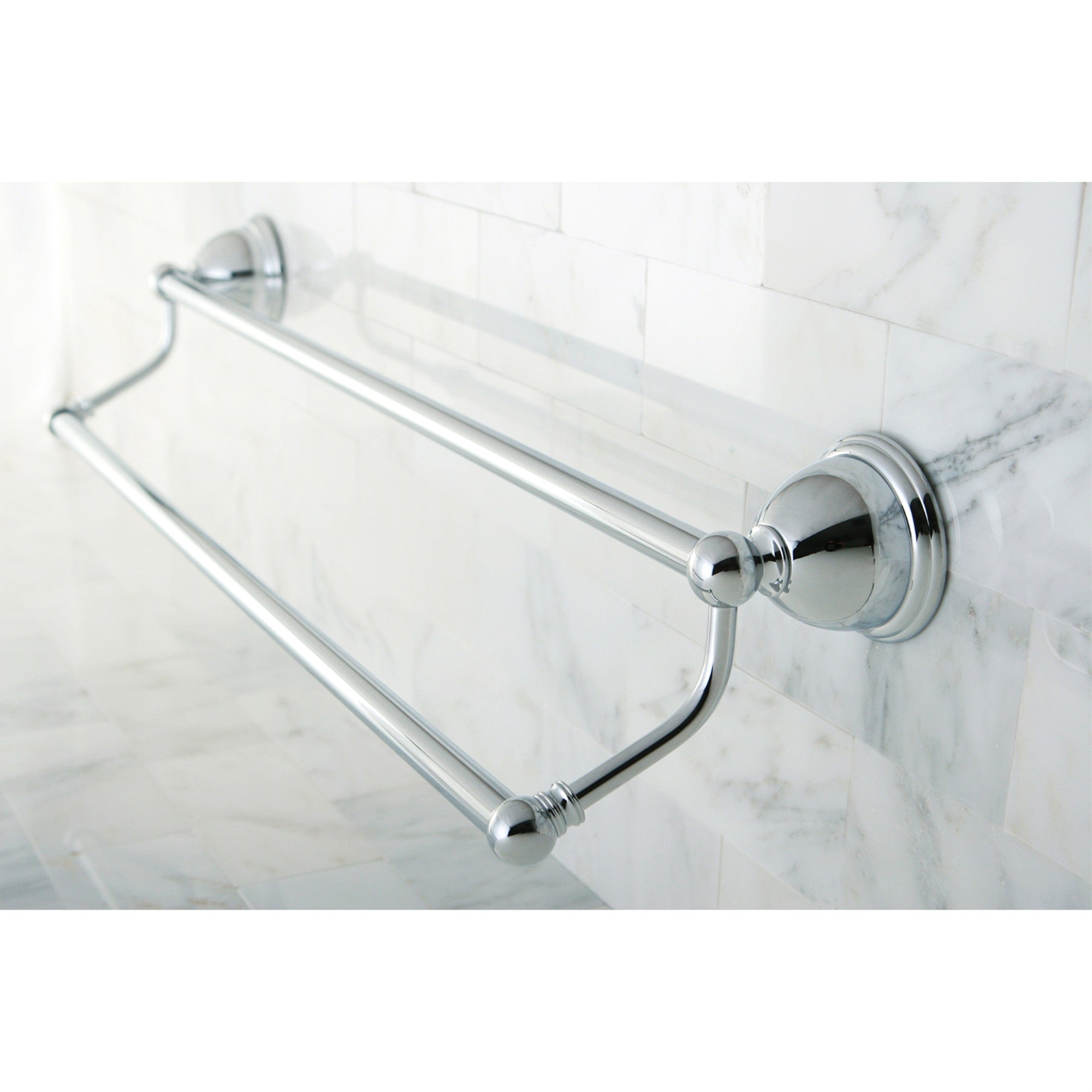 Kingston Brass Ba3963C Restoration 24'' Dual Towel Bar, Polished Chrome