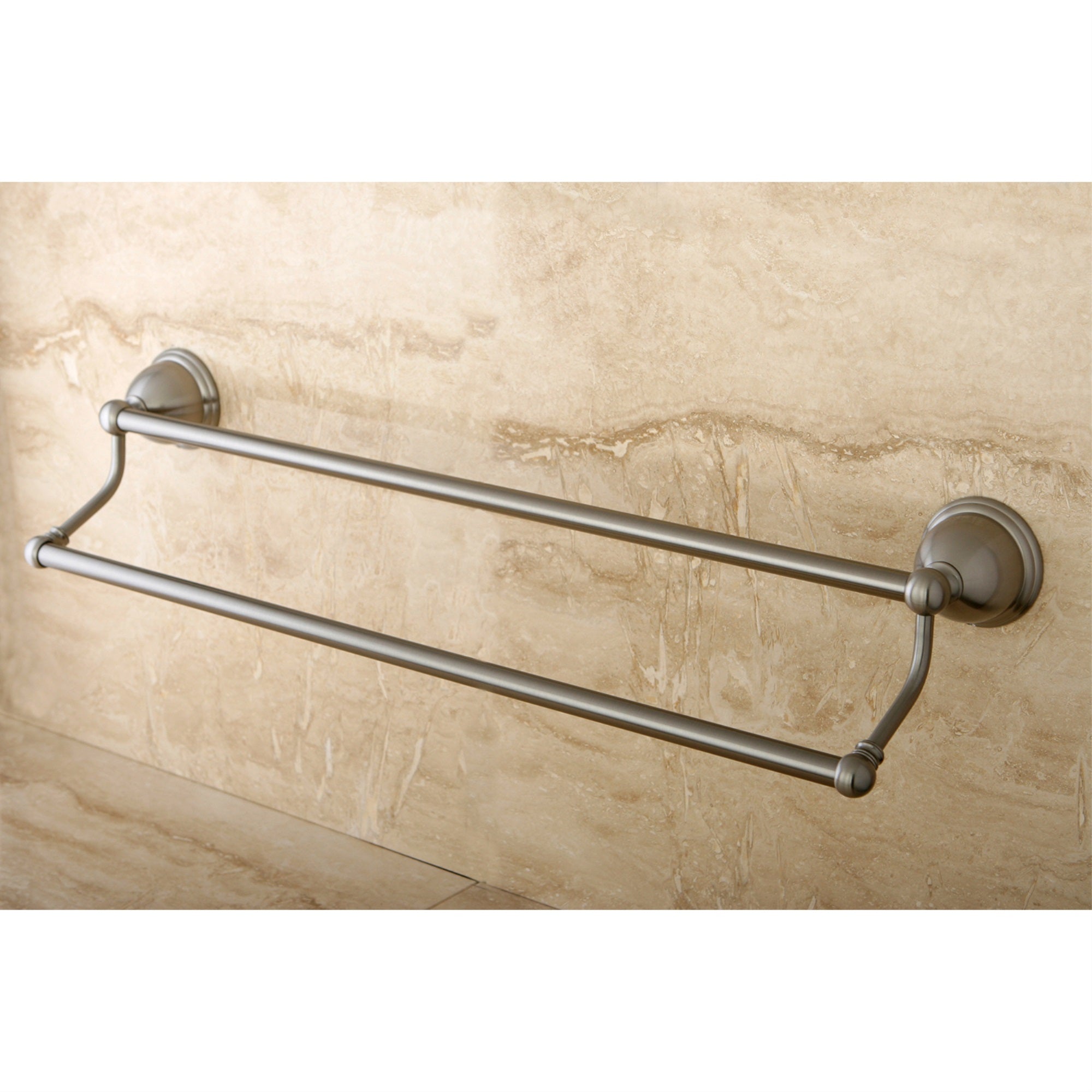 Kingston Brass Ba3963Sn Restoration 24'' Dual Towel Bar, Brushed Nickel