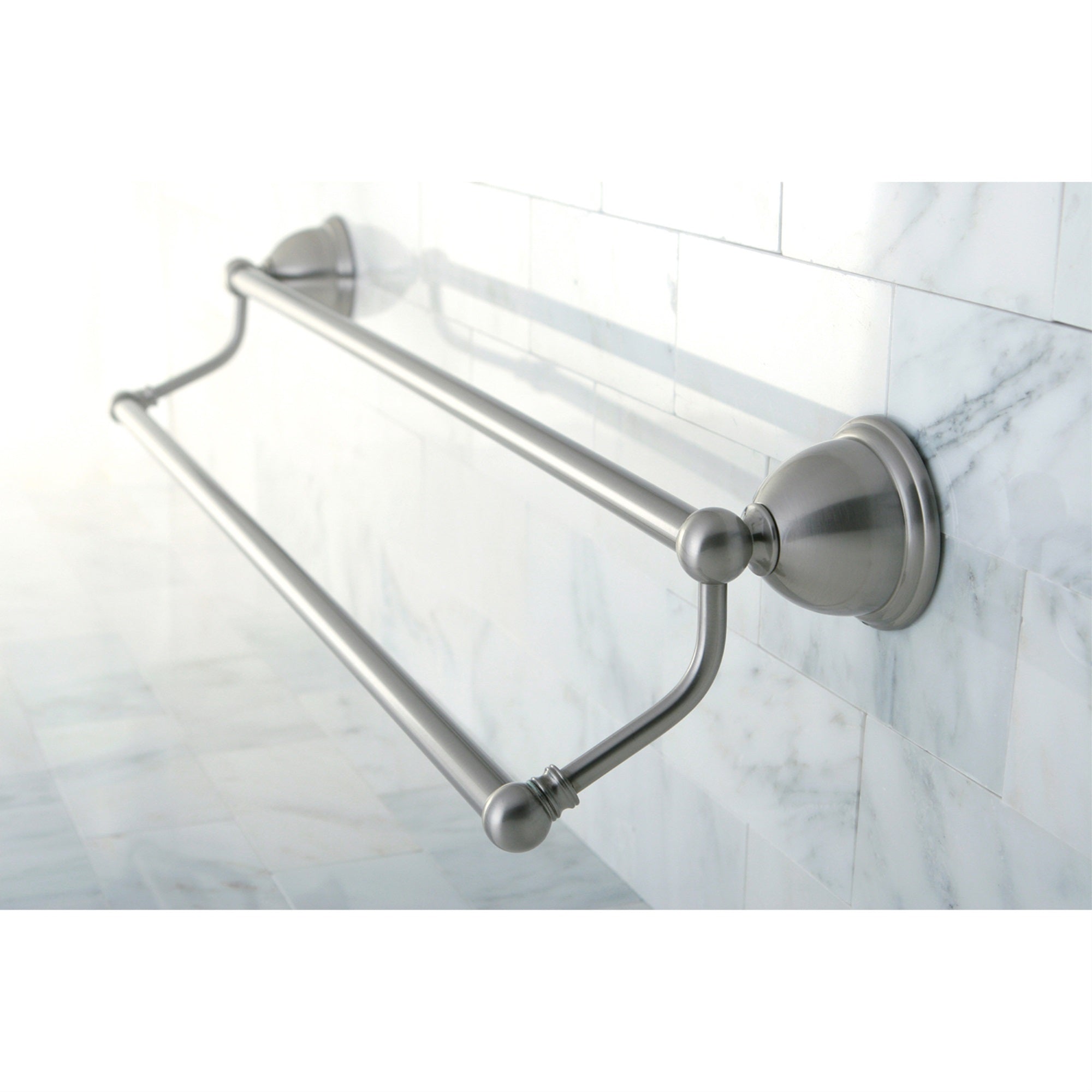 Kingston Brass Ba3963Sn Restoration 24'' Dual Towel Bar, Brushed Nickel