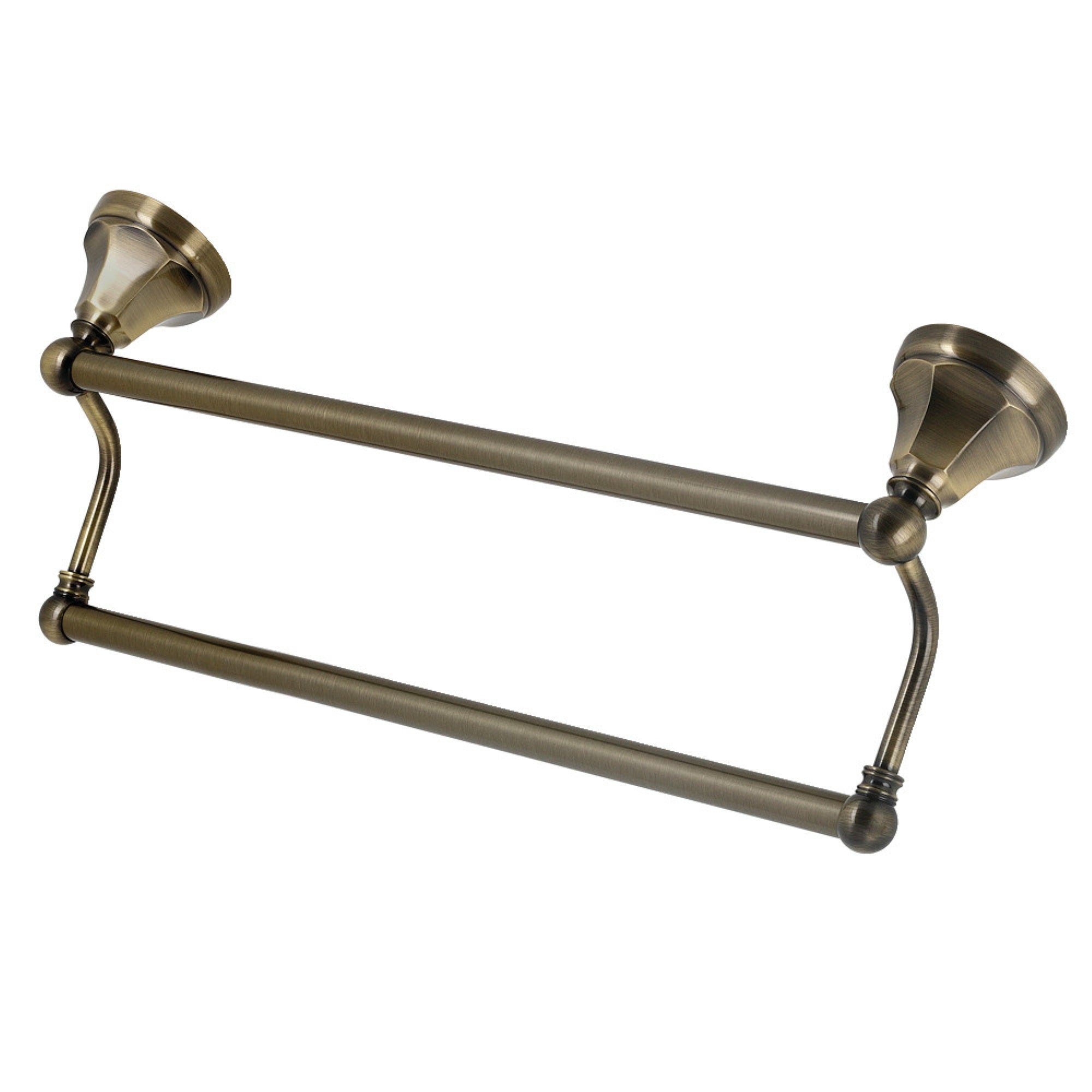 Kingston Brass Ba481318Ab Metropolitan 18-Inch Dual Towel Bar, Antique Brass