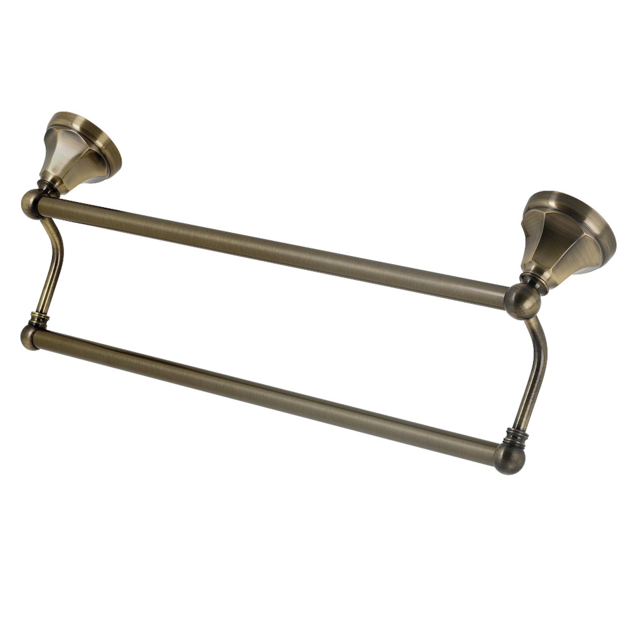 Kingston Brass Ba4813Ab Metropolitan 24-Inch Dual Towel Bar, Antique Brass