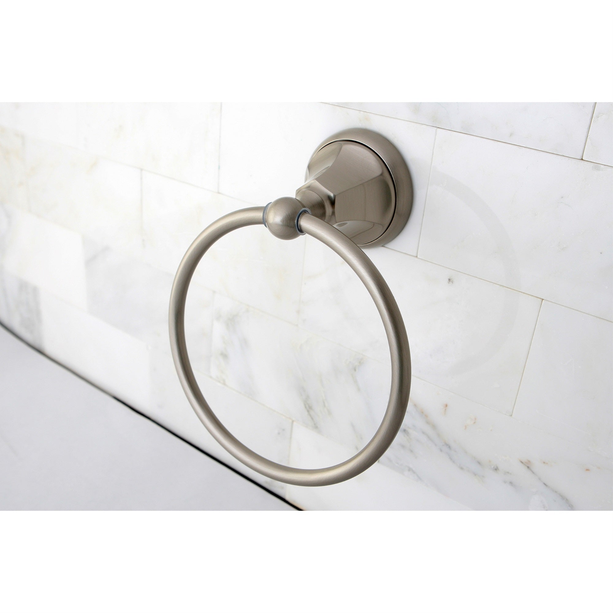 Kingston Brass BA4814SN Metropolitan 6-Inch Towel Ring  Brushed Nickel