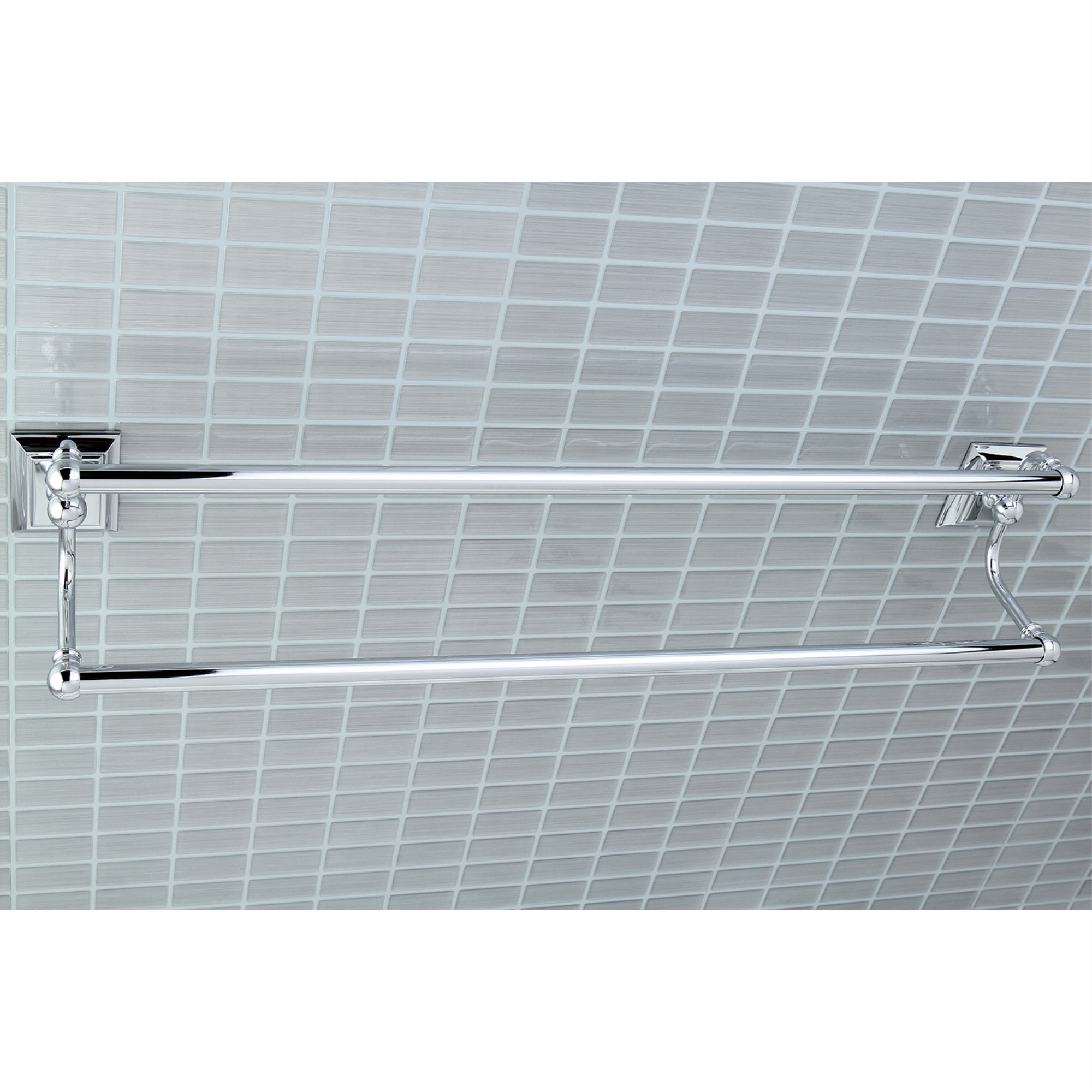 Kingston Brass BA6013C Millennium 24'' Dual Towel Bar  Polished Chrome