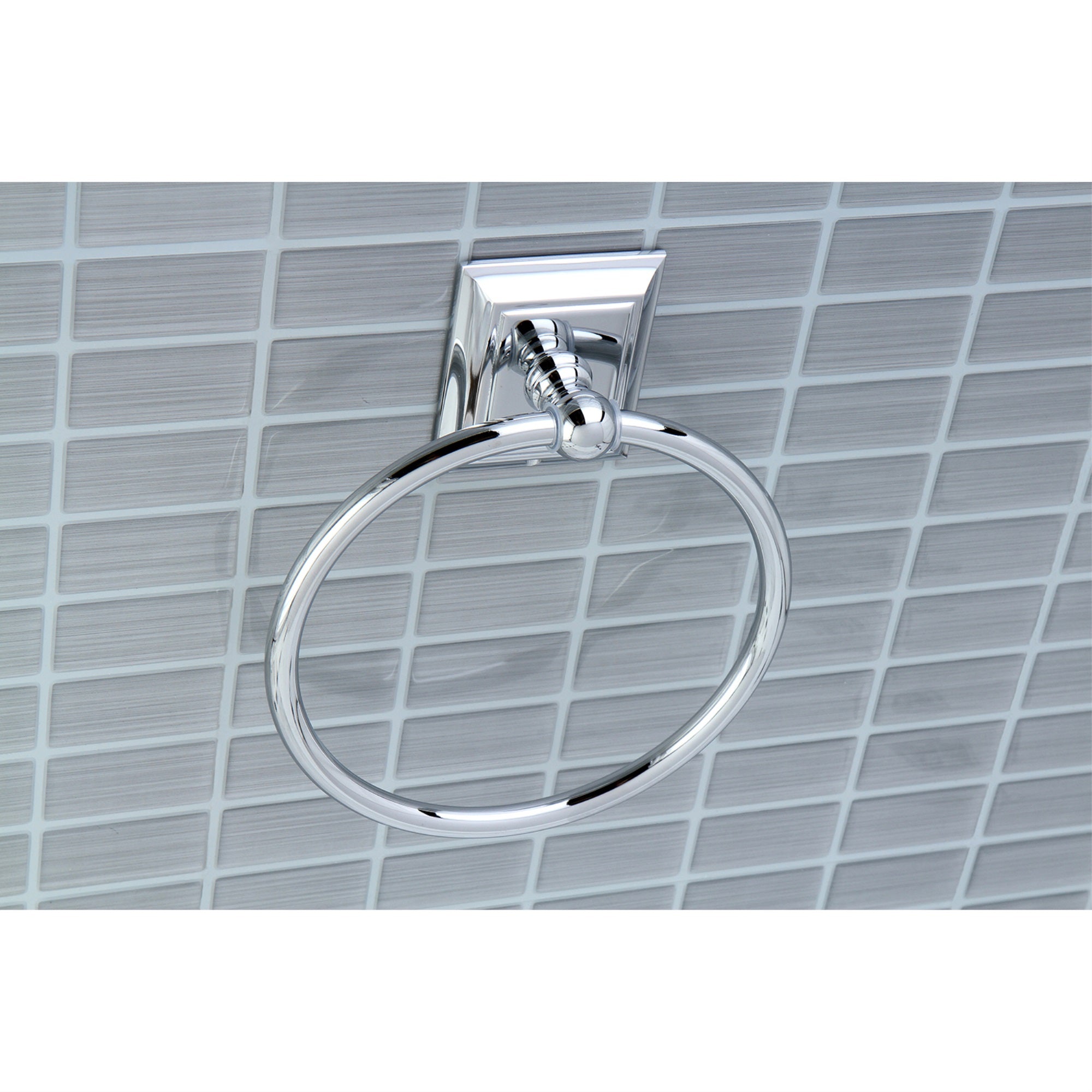 Kingston Brass BA6014C Millennium Towel Ring  Polished Chrome