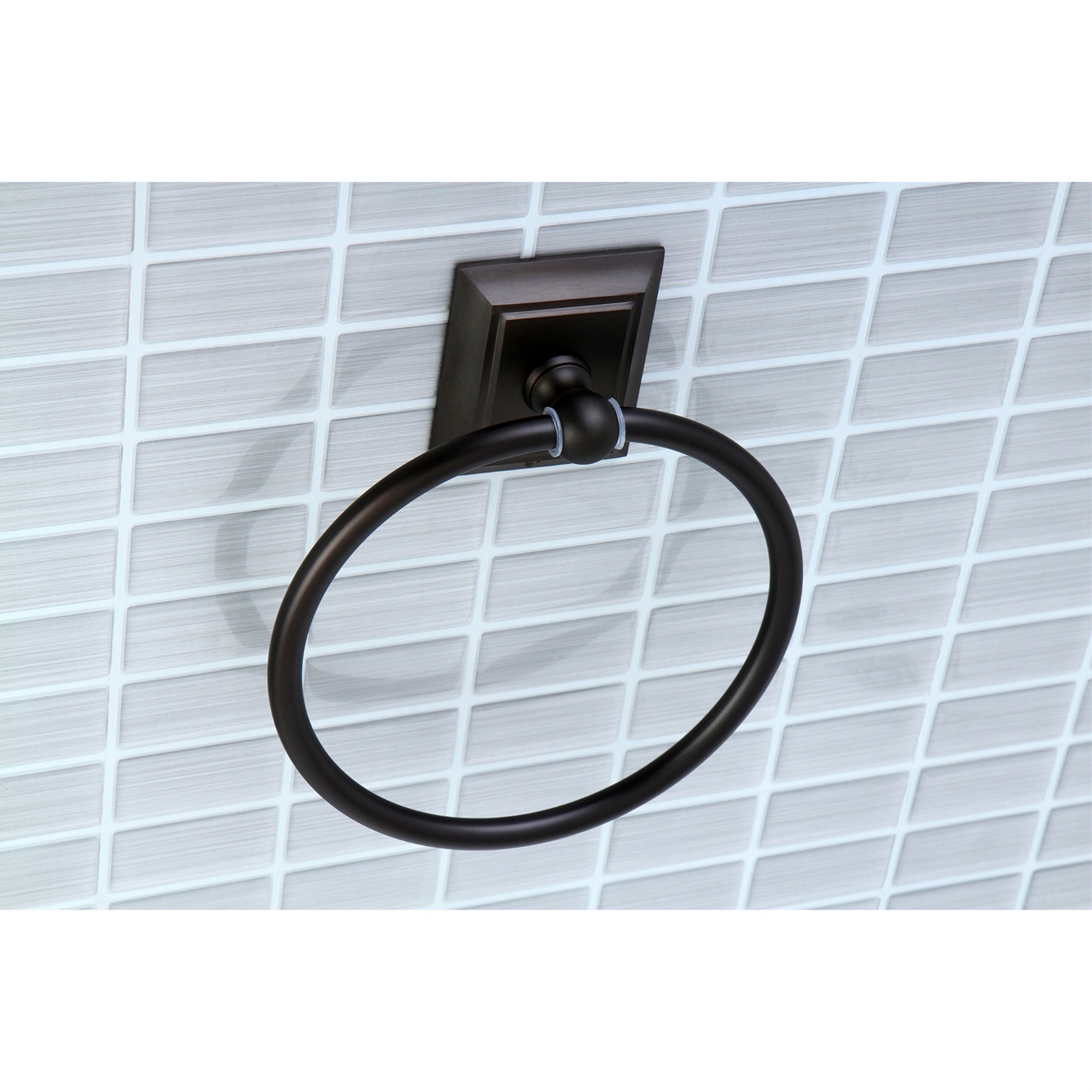 Kingston Brass BA6014ORB Millennium Towel Ring  Oil Rubbed Bronze