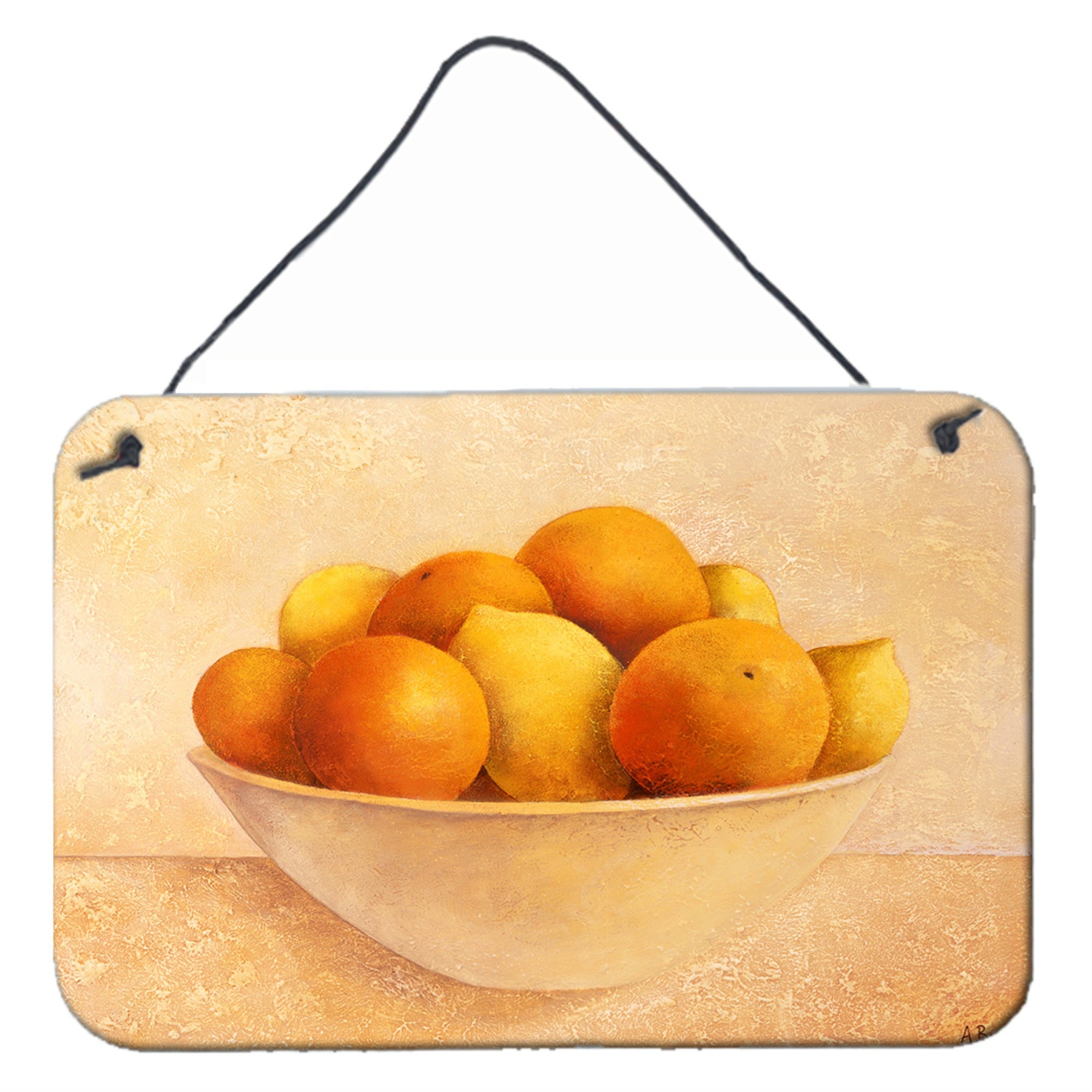 'Caroline'S Treasures Oranges & Lemons In A Bowl Wall Or Door Hanging Prints Babe0085Ds812, 8Hx12W, Multicolor''