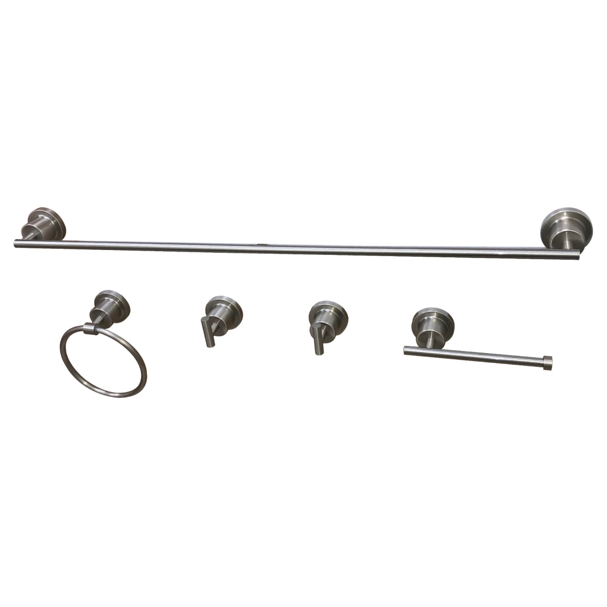 Kingston Brass Bah8230478Sn Concord 5-Piece Bathroom Accessory Set, Brushed Nickel