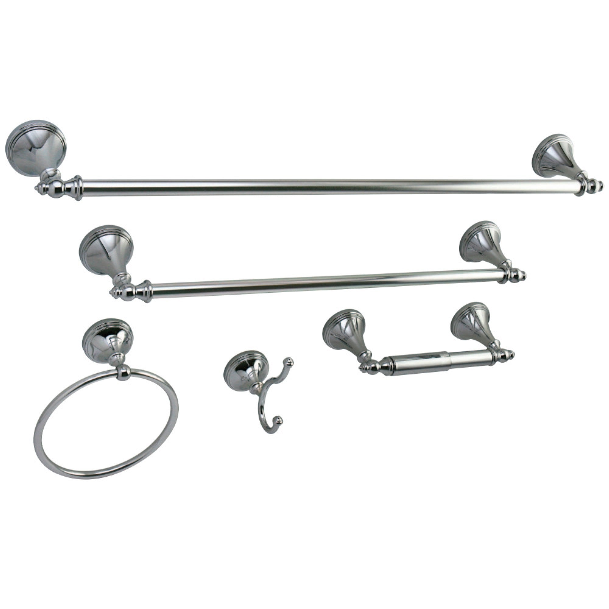 Kingston Brass Bahk1612478C 5-Piece Bathroom Accessory Set, Polished Chrome