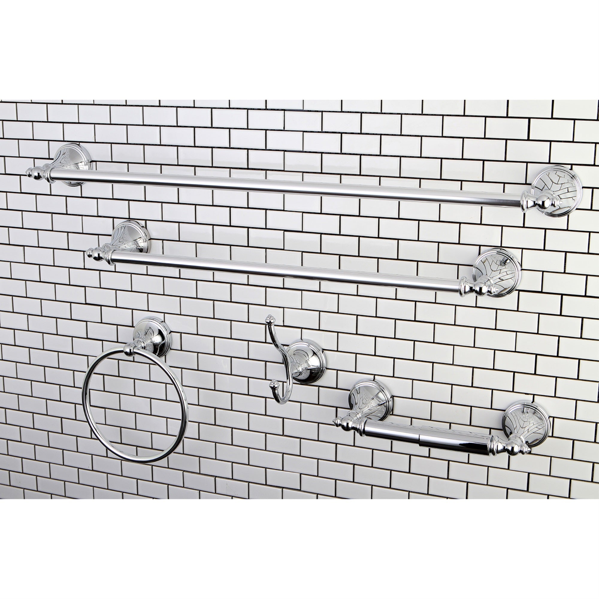 Kingston Brass BAHK1612478C 5-Piece Bathroom Accessory Set  Polished Chrome