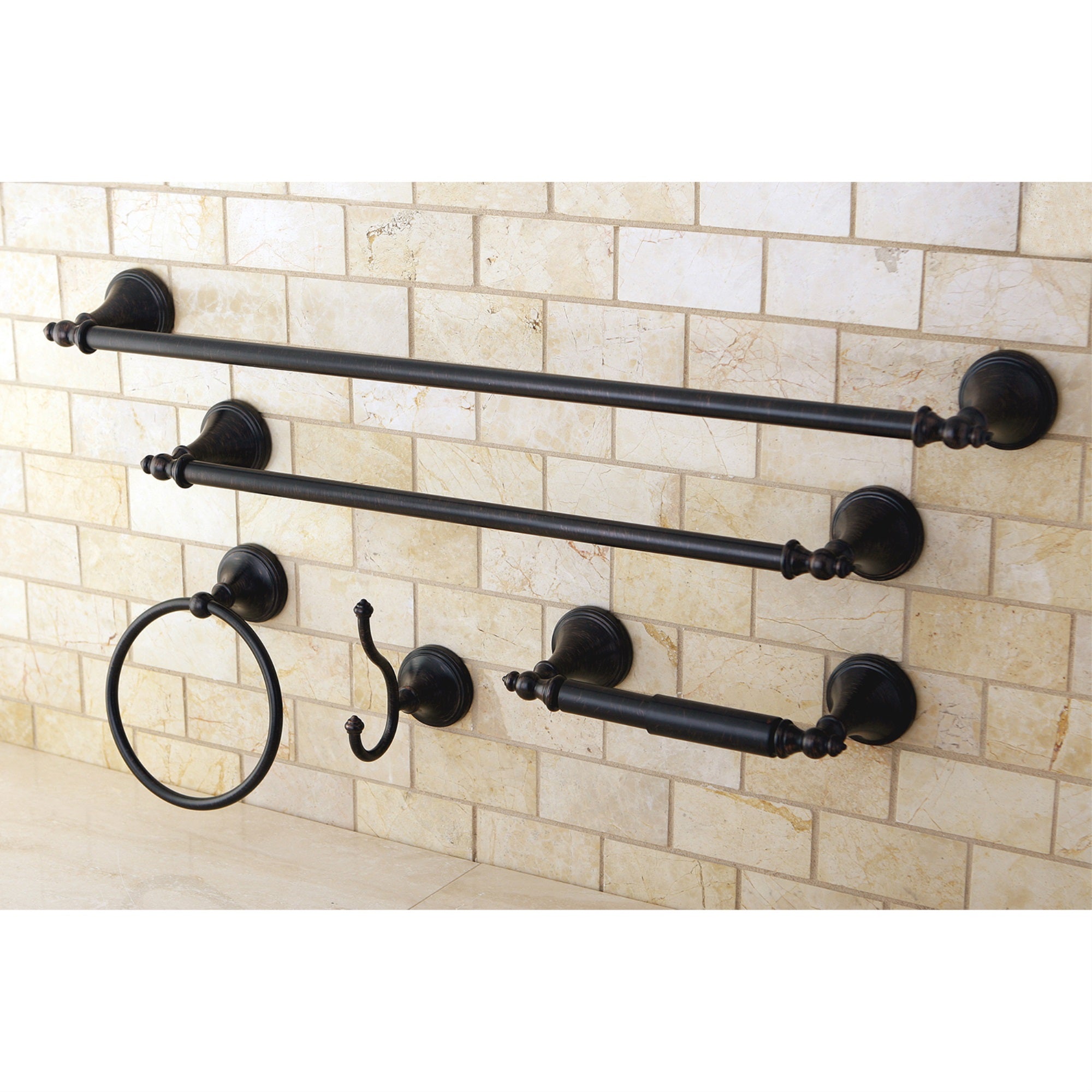 Kingston Brass BAHK1612478ORB 5-Piece Bathroom Accessory Set  Oil Rubbed Bronze