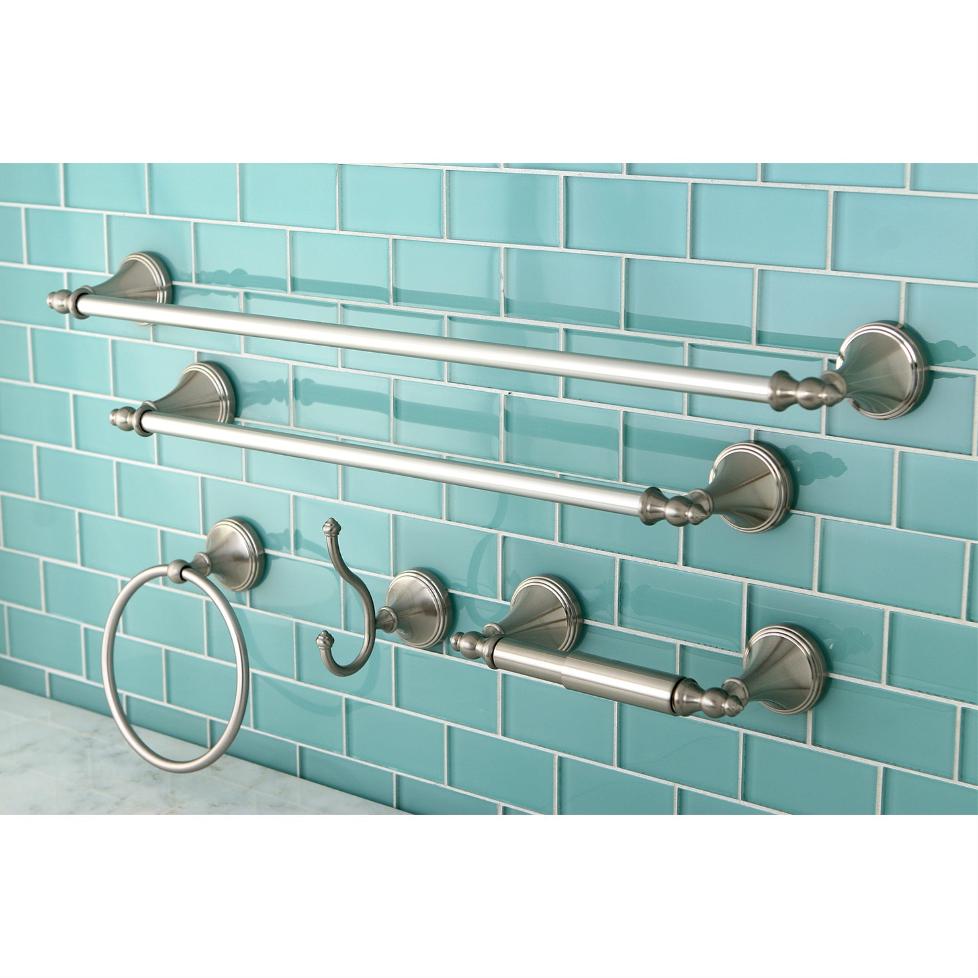 Kingston Brass BAHK1612478SN 5-Piece Bathroom Accessory Set  Brushed Nickel