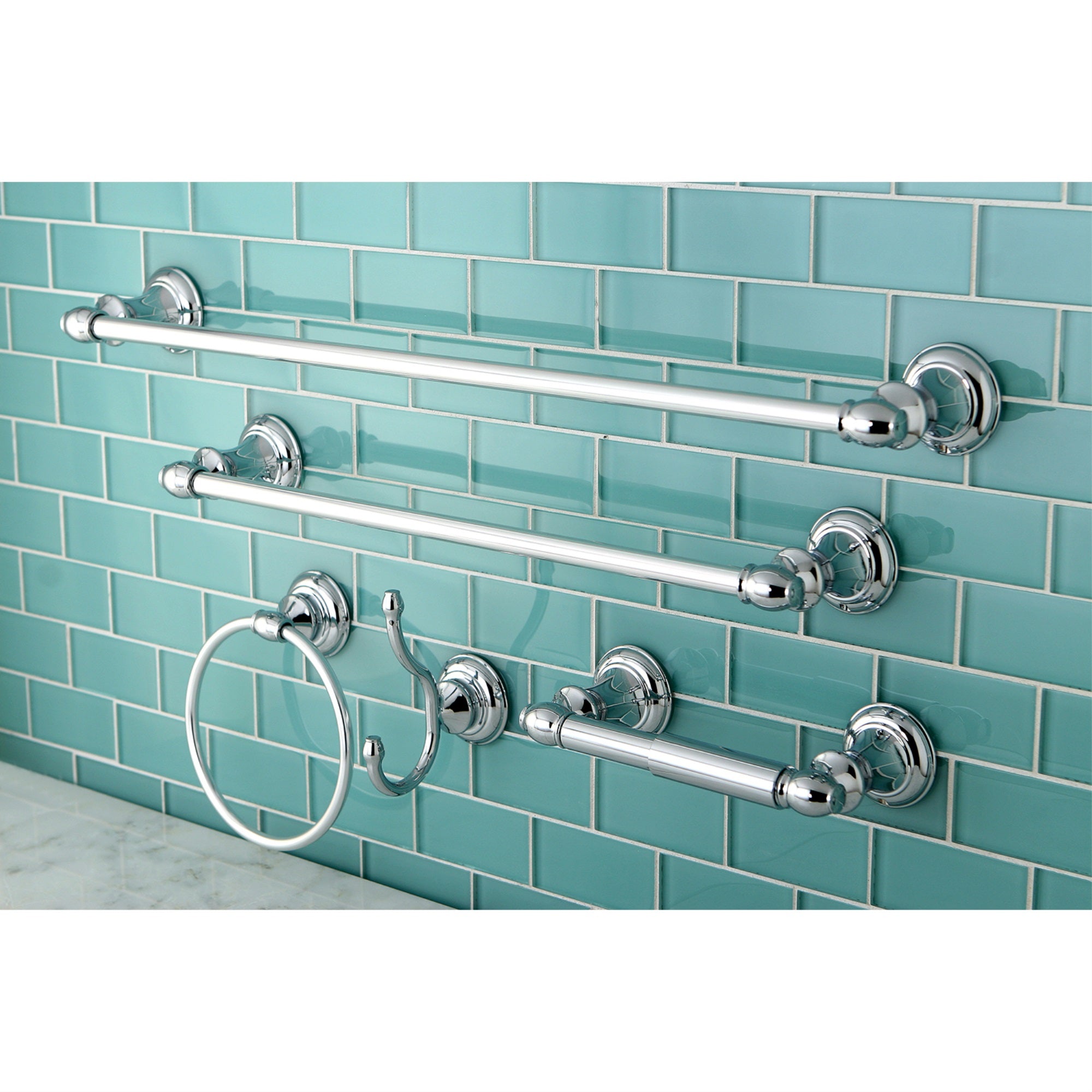 Kingston Brass BAHK2612478C 5-Piece Bathroom Accessories Set  Polished Chrome
