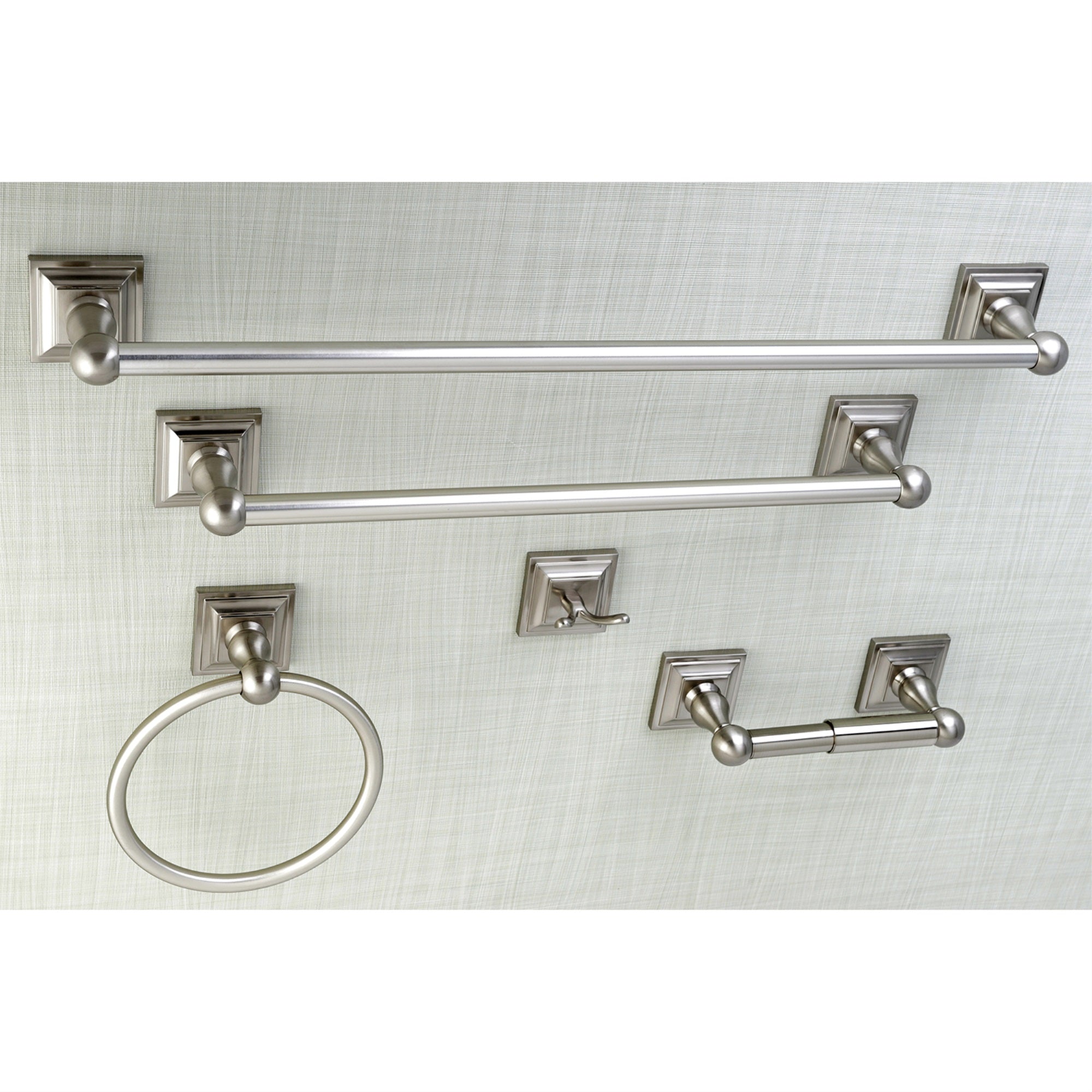 Kingston Brass BAHK3212478SN 5-Piece Bathroom Accessory Set  Brushed Nickel