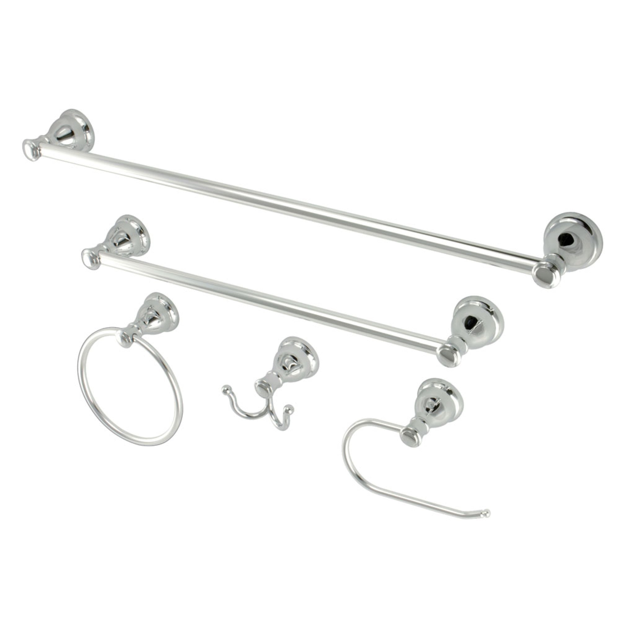 Kingston Brass Bahk5012478C 5-Piece Bathroom Accessory Set, Polished Chrome