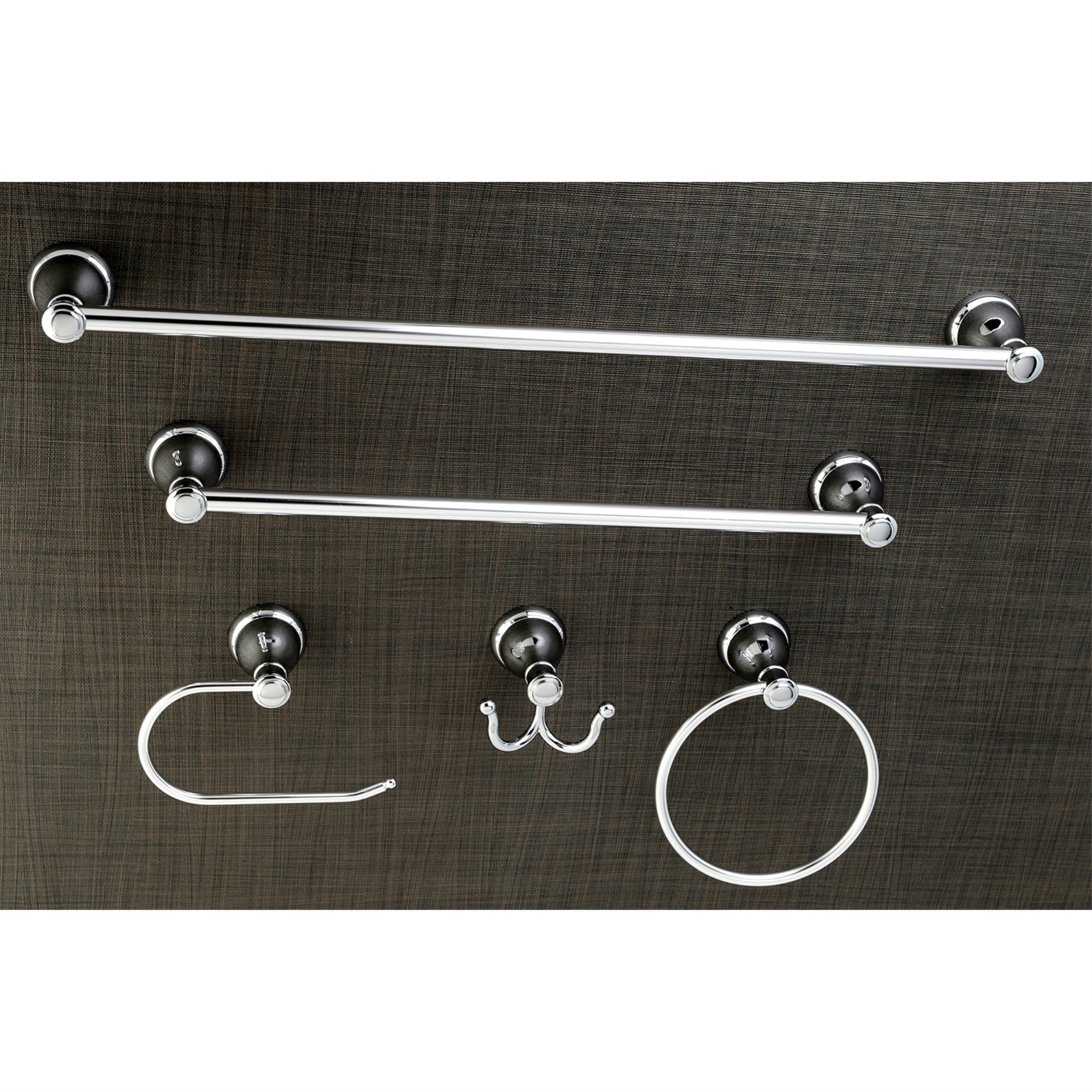 Kingston Brass BAHK5012478C 5-Piece Bathroom Accessory Set  Polished Chrome