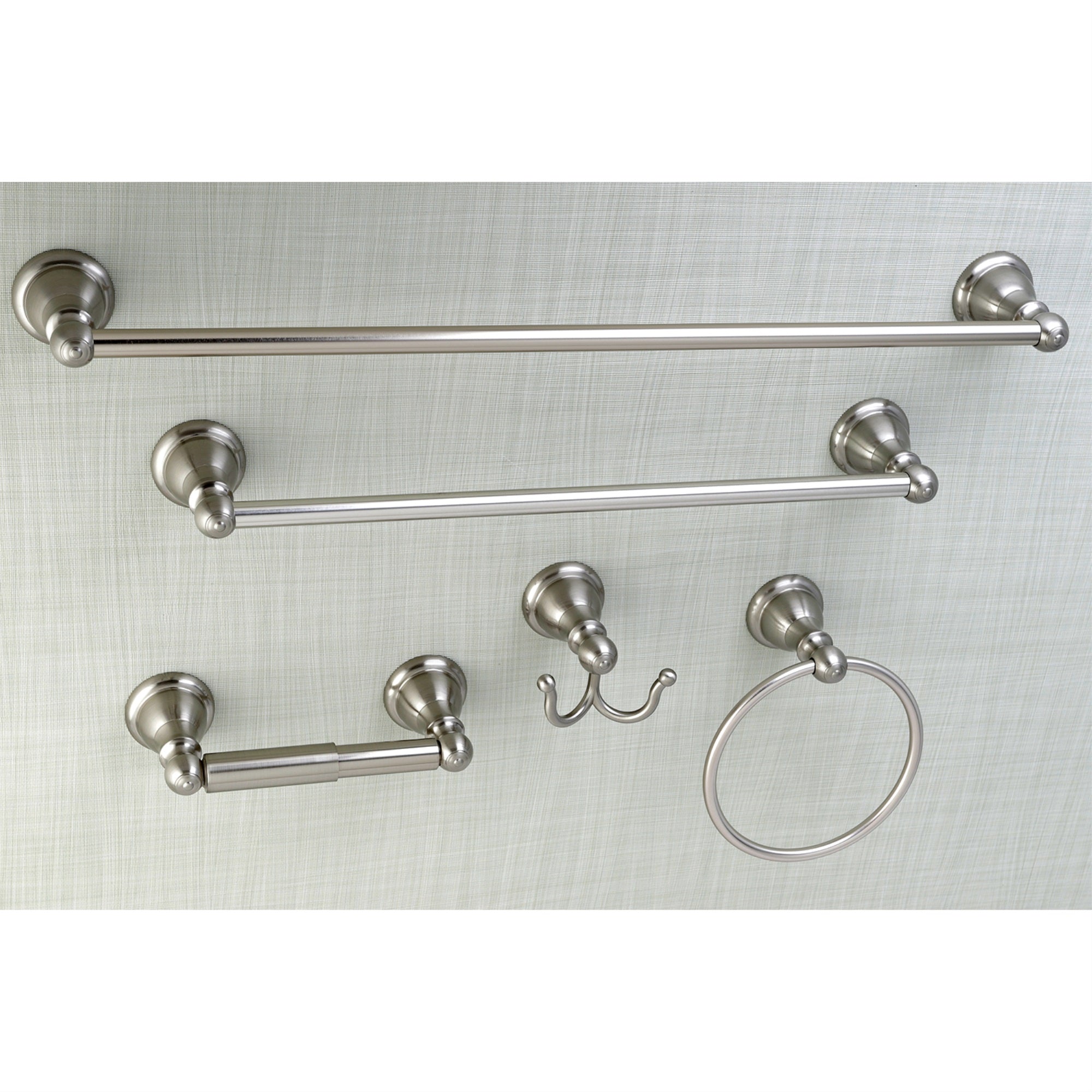 Kingston Brass Bahk5112478Sn 5-Piece Bathroom Accessory Set, Brushed Nickel