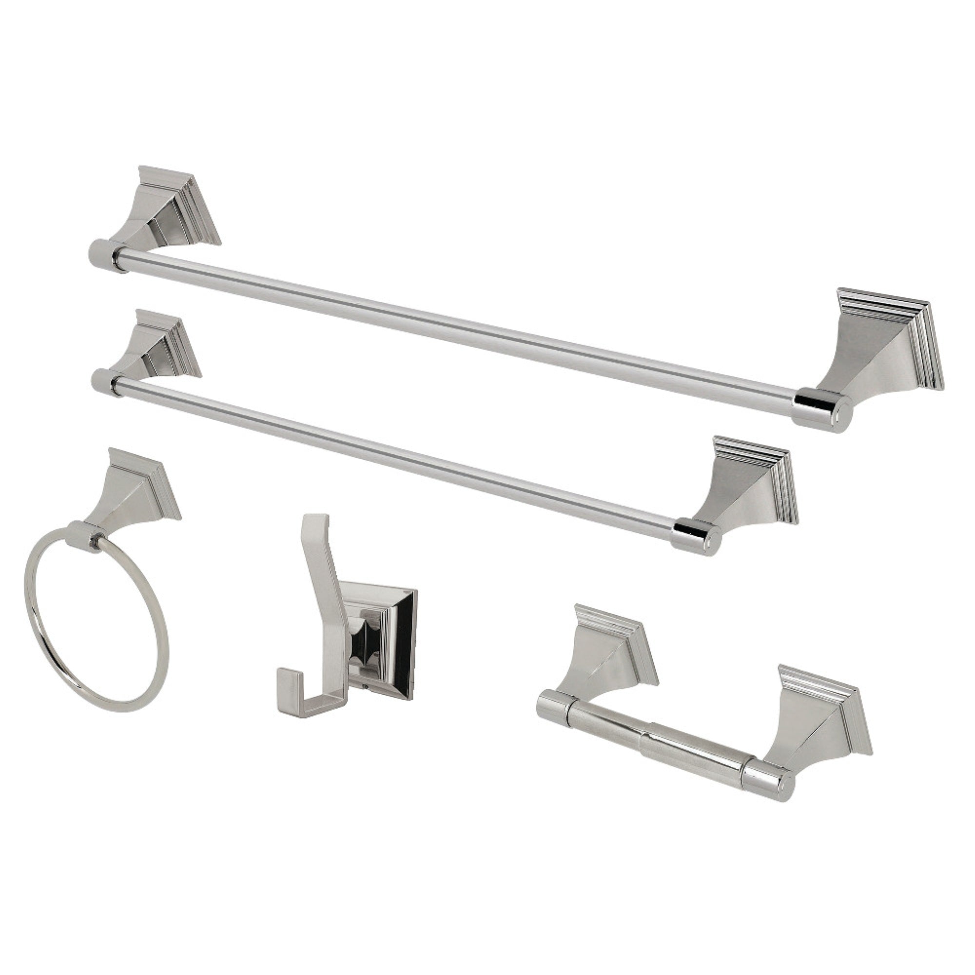 Kingston Brass Bahk61212478Pn Monarch 5-Piece Bathroom Accessory Set, Polished Nickel