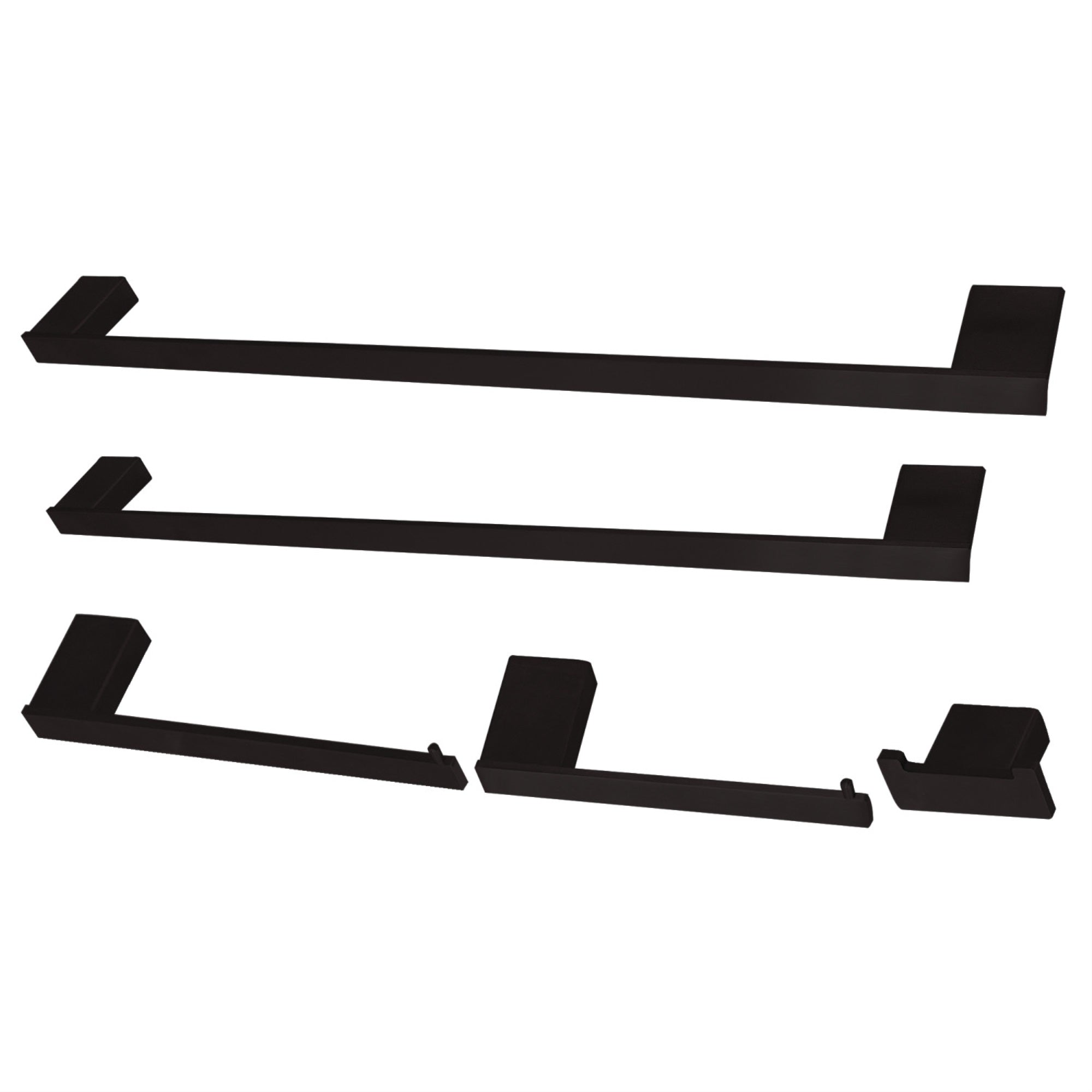 Kingston Brass Bahk6312478Mb Metzinger 5-Piece Bathroom Accessory Set, Matte Black