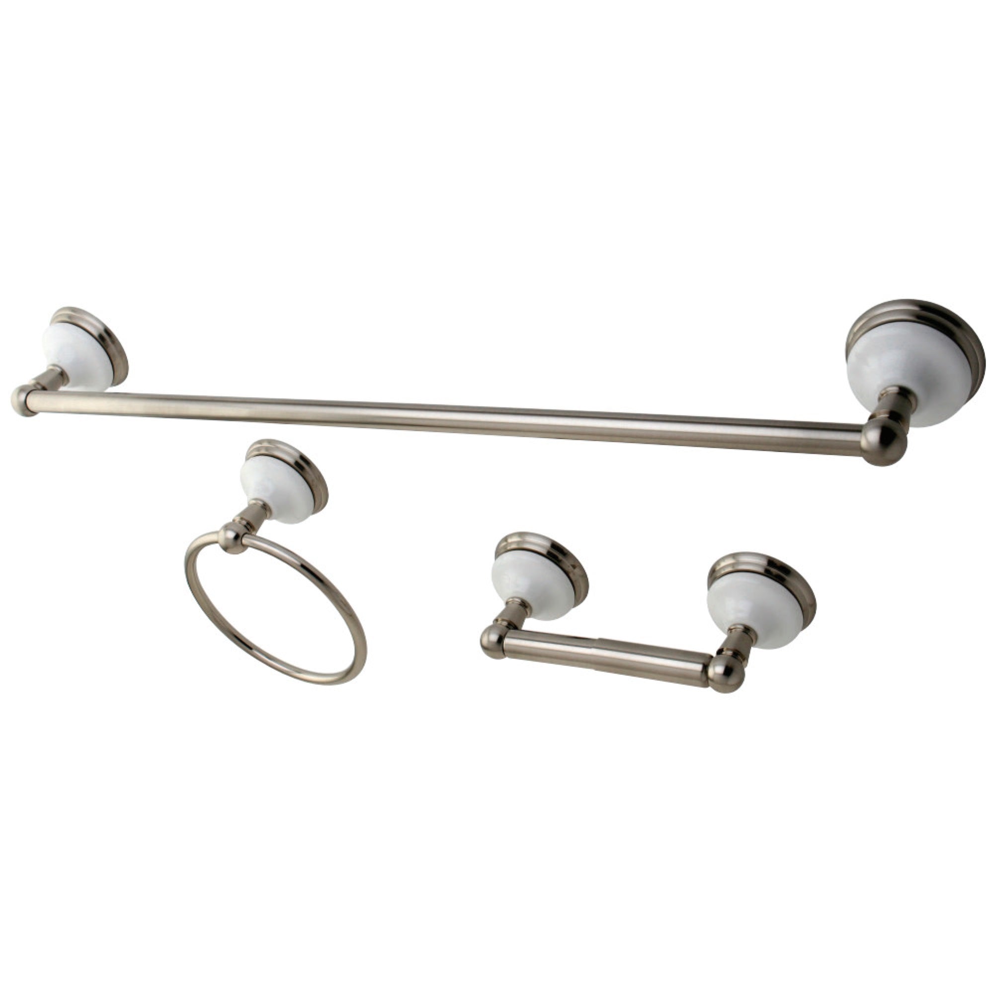 Kingston Brass Bak111148Sn Victorian 3-Piece Bathroom Hardware, Brushed Nickel