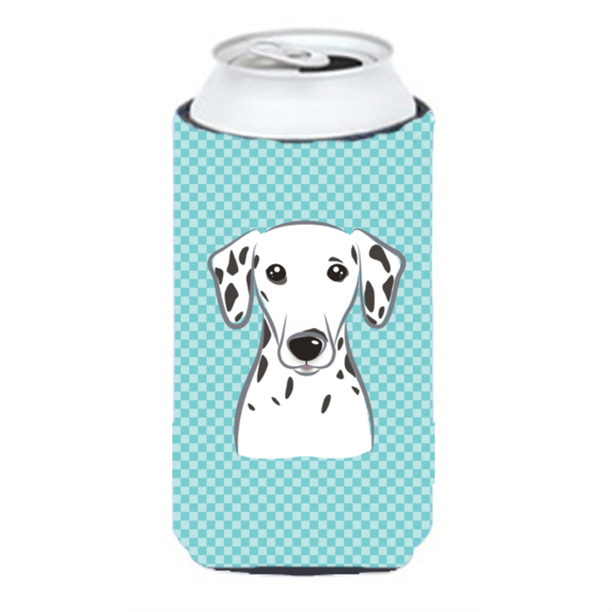 Checkerboard Blue Dalmatian Tall Boy Beverage Insulator Hugger Bb1148Tbc