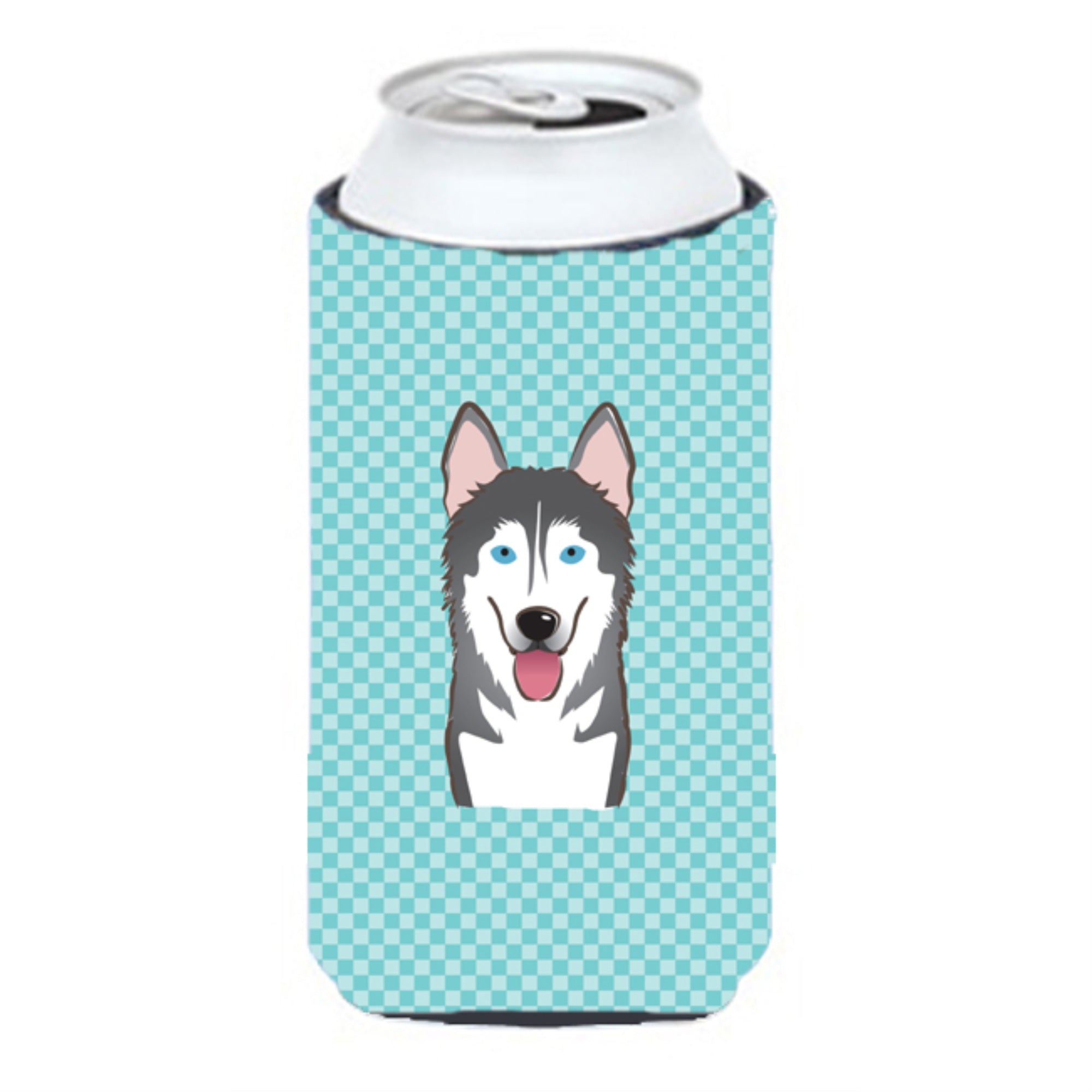 Checkerboard Blue Alaskan Malamute Tall Boy Beverage Insulator Hugger Bb1156Tbc