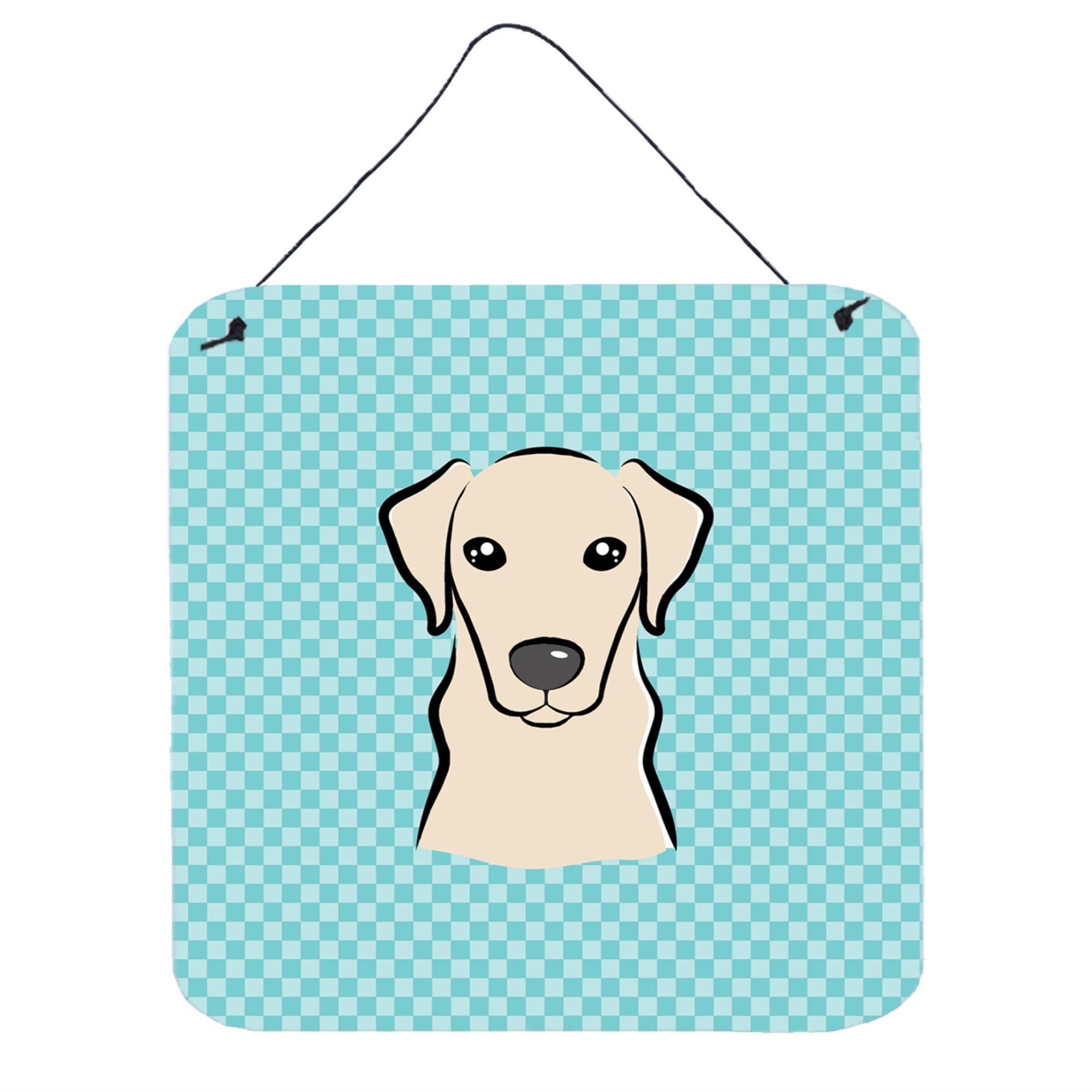 'Caroline'S Treasures Checkerboard Blue Yellow Labrador Wall Or Door Hanging Prints, 6 X 6''''''