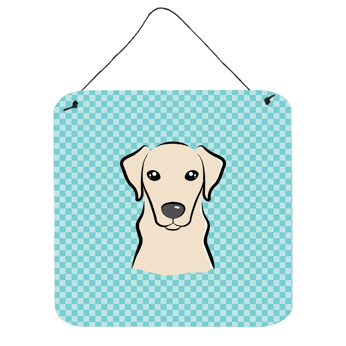 'Caroline'S Treasures Checkerboard Blue Yellow Labrador Wall Or Door Hanging Prints, 6 X 6''''''