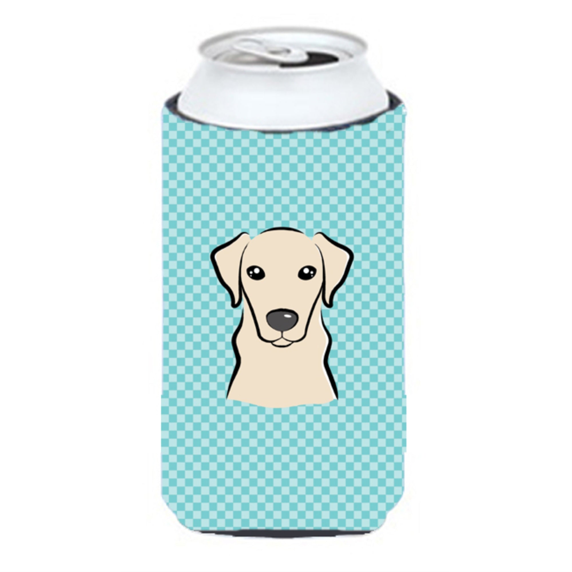Checkerboard Blue Yellow Labrador Tall Boy Beverage Insulator Hugger Bb1160Tbc