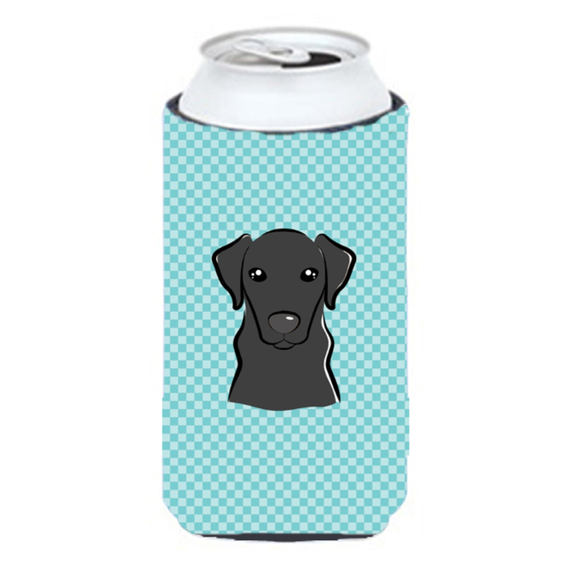 Checkerboard Blue Black Labrador Tall Boy Beverage Insulator Hugger Bb1173Tbc