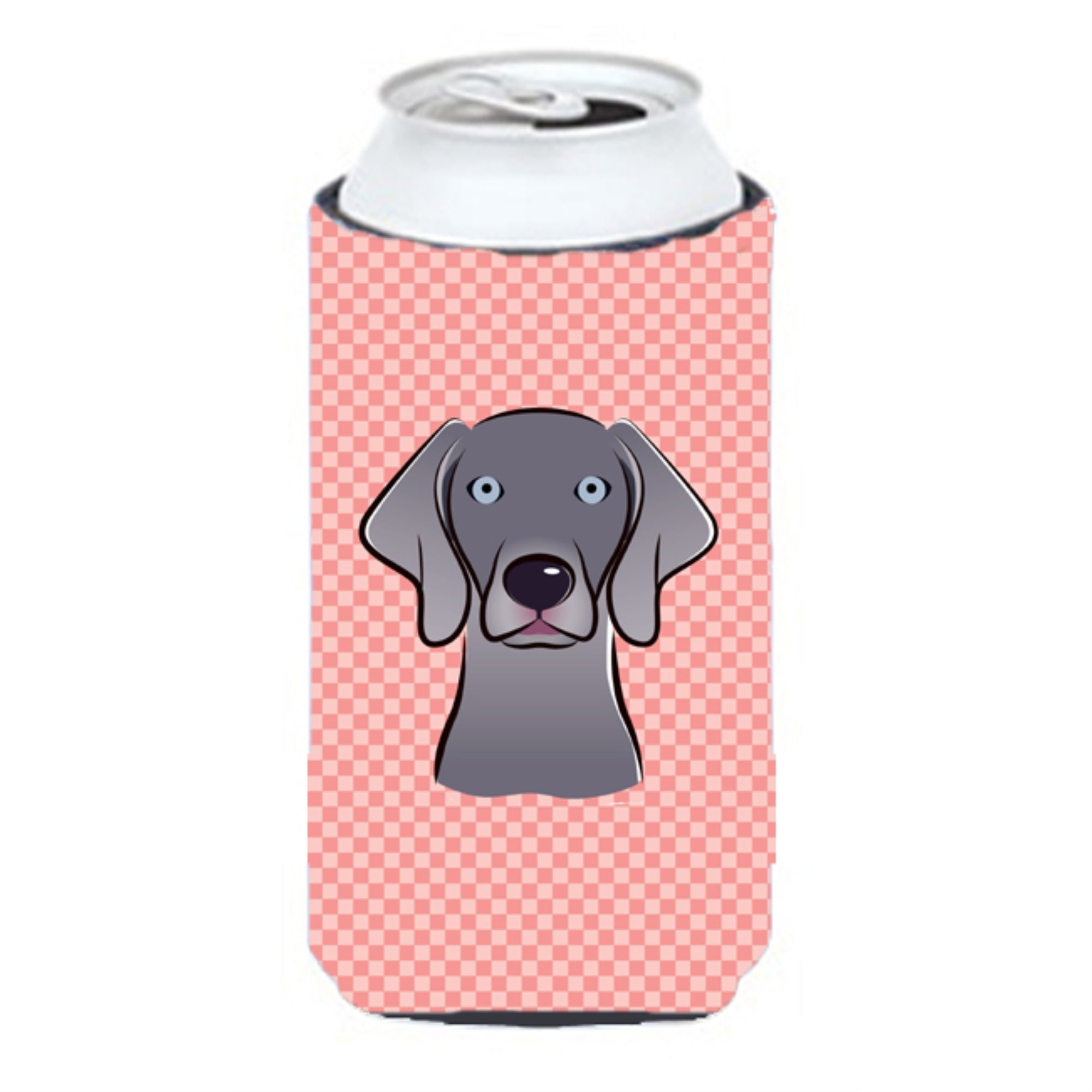 Checkerboard Blue Weimaraner Tall Boy Beverage Insulator Hugger Bb1231Tbc