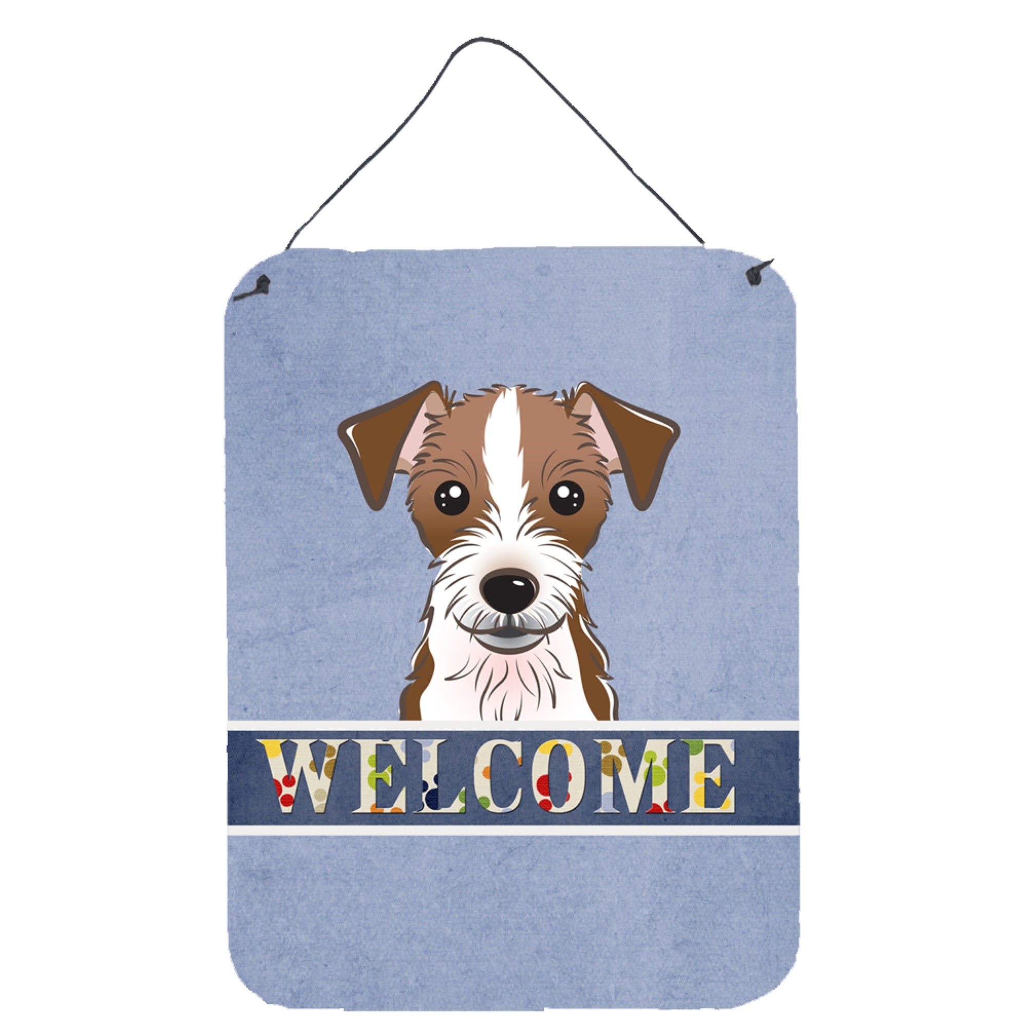 'Caroline'S Treasures Bb1388Ds1216 Jack Russell Terrier Welcome Wall Or Door Hanging Prints, 16 X 12'''', Multicolor''