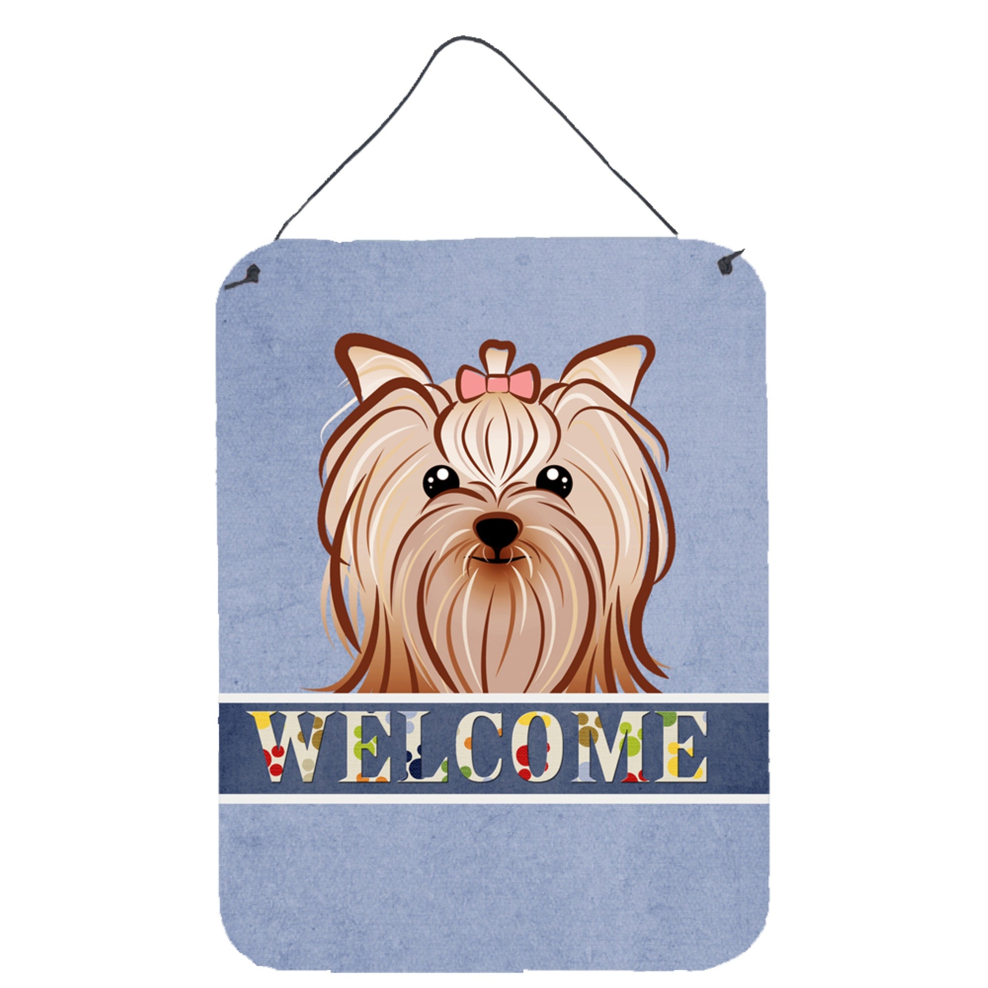 'Caroline'S Treasures Bb1390Ds1216 Yorkie Yorkshire Terrier Welcome Wall Or Door Hanging Prints, 16 X 12'''', Multicolor''