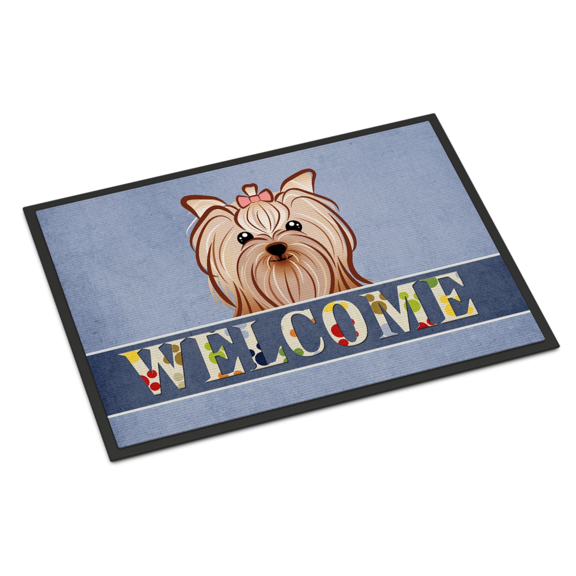 'Caroline'S Treasures Bb1390Mat Yorkie Yorkshire Terrier Welcome Indoor Or Outdoor Mat, 18 X 27'''', Multicolor''
